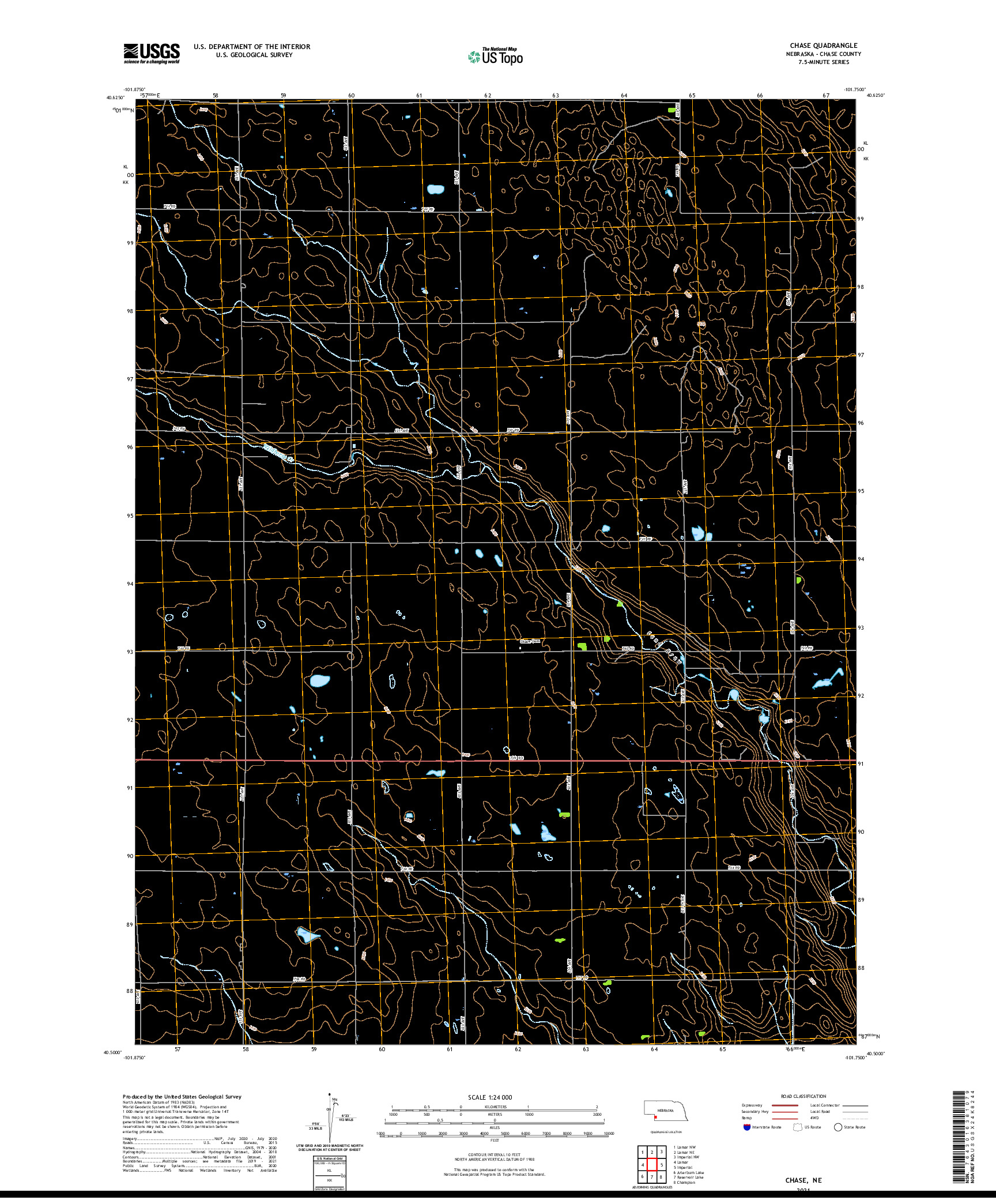 USGS US TOPO 7.5-MINUTE MAP FOR CHASE, NE 2021