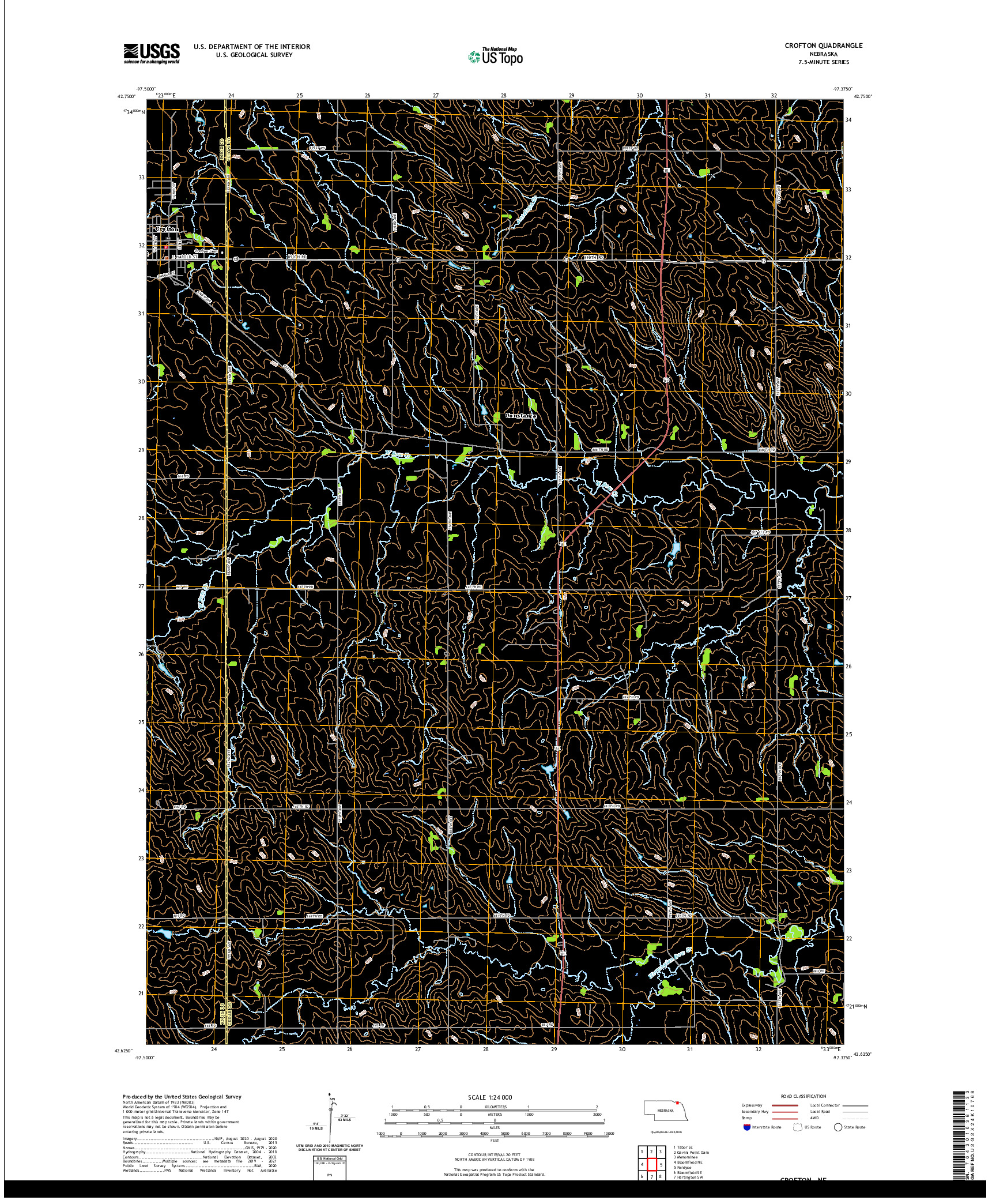 USGS US TOPO 7.5-MINUTE MAP FOR CROFTON, NE 2021
