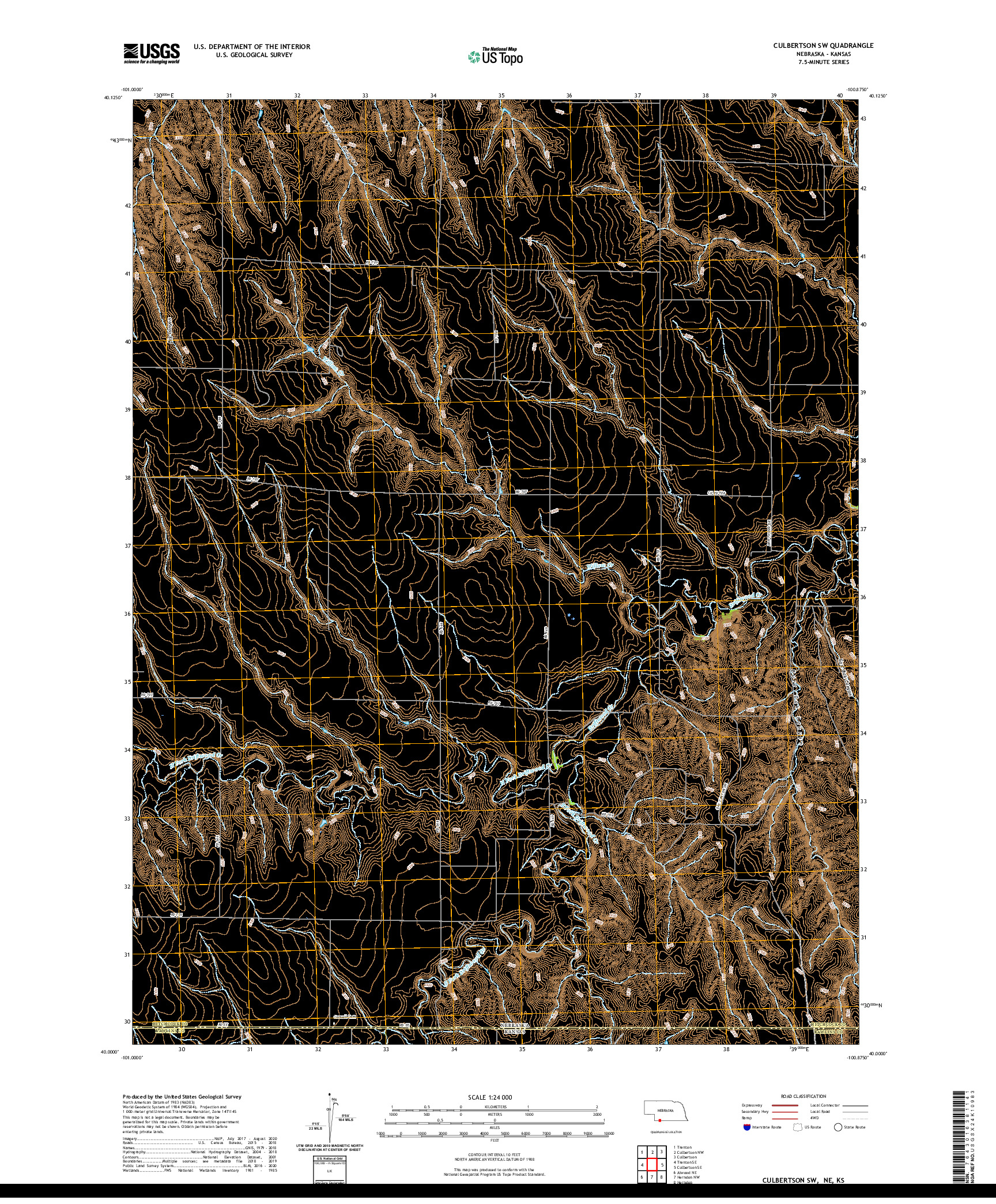 USGS US TOPO 7.5-MINUTE MAP FOR CULBERTSON SW, NE,KS 2021