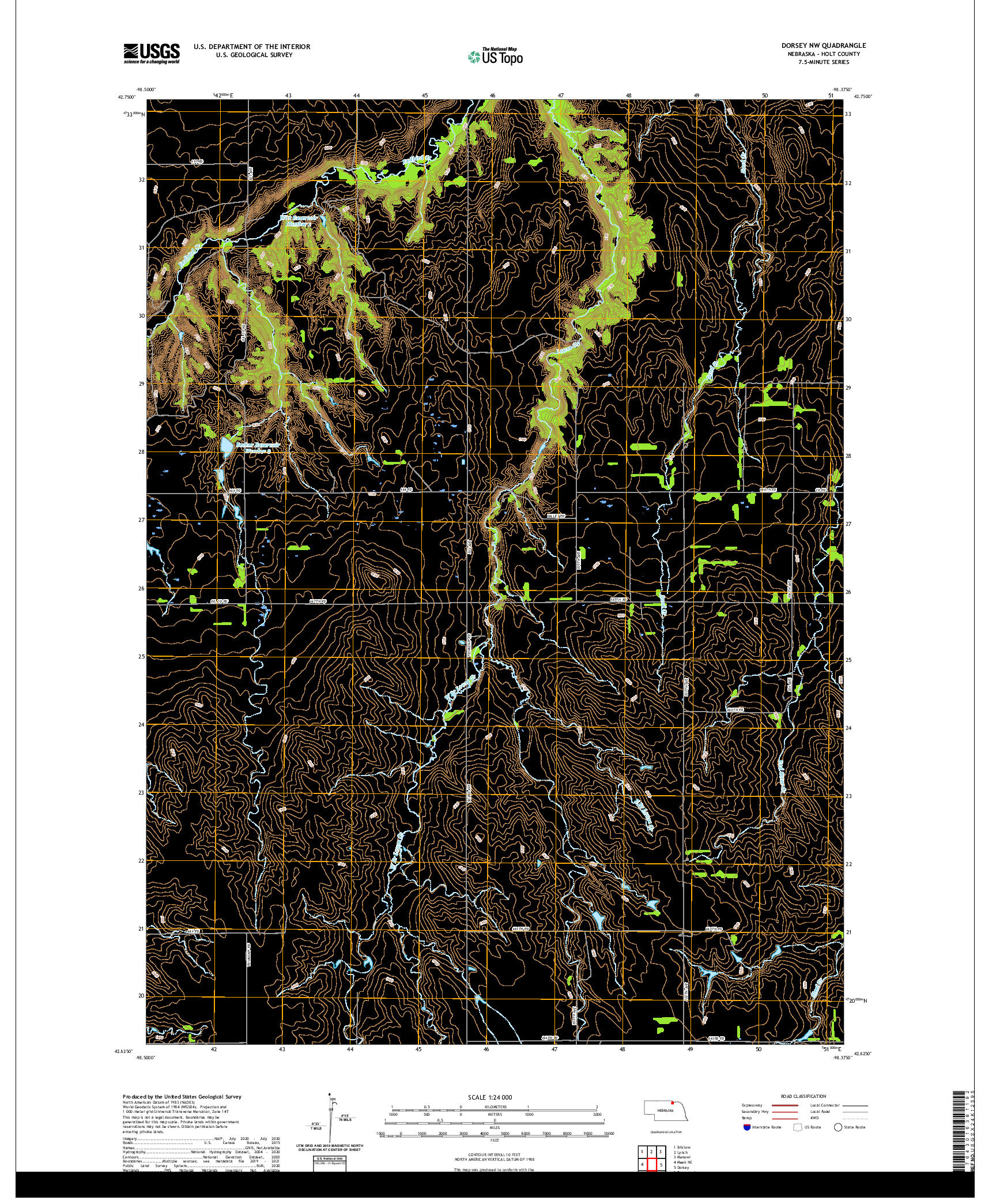 USGS US TOPO 7.5-MINUTE MAP FOR DORSEY NW, NE 2021