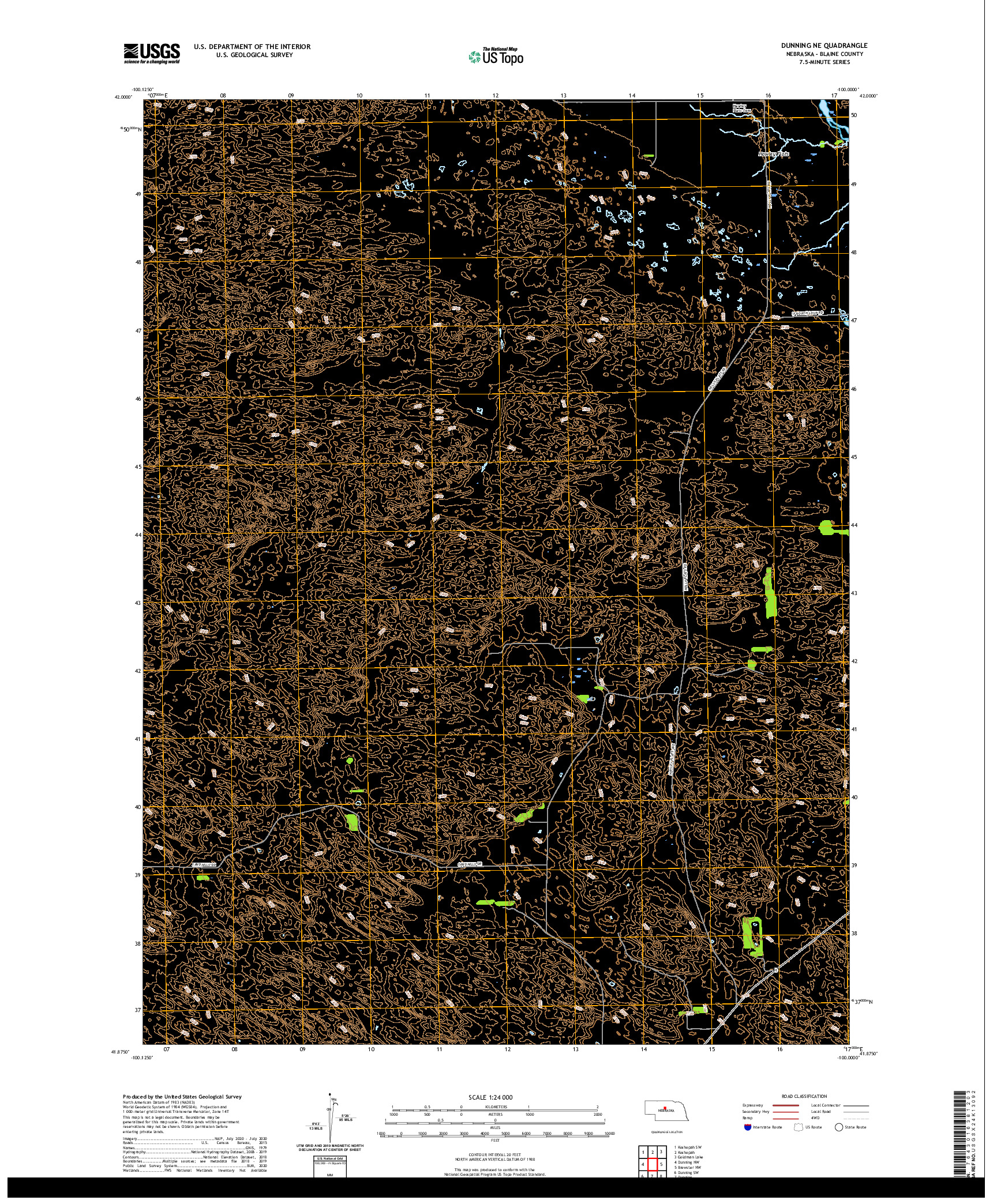 USGS US TOPO 7.5-MINUTE MAP FOR DUNNING NE, NE 2021