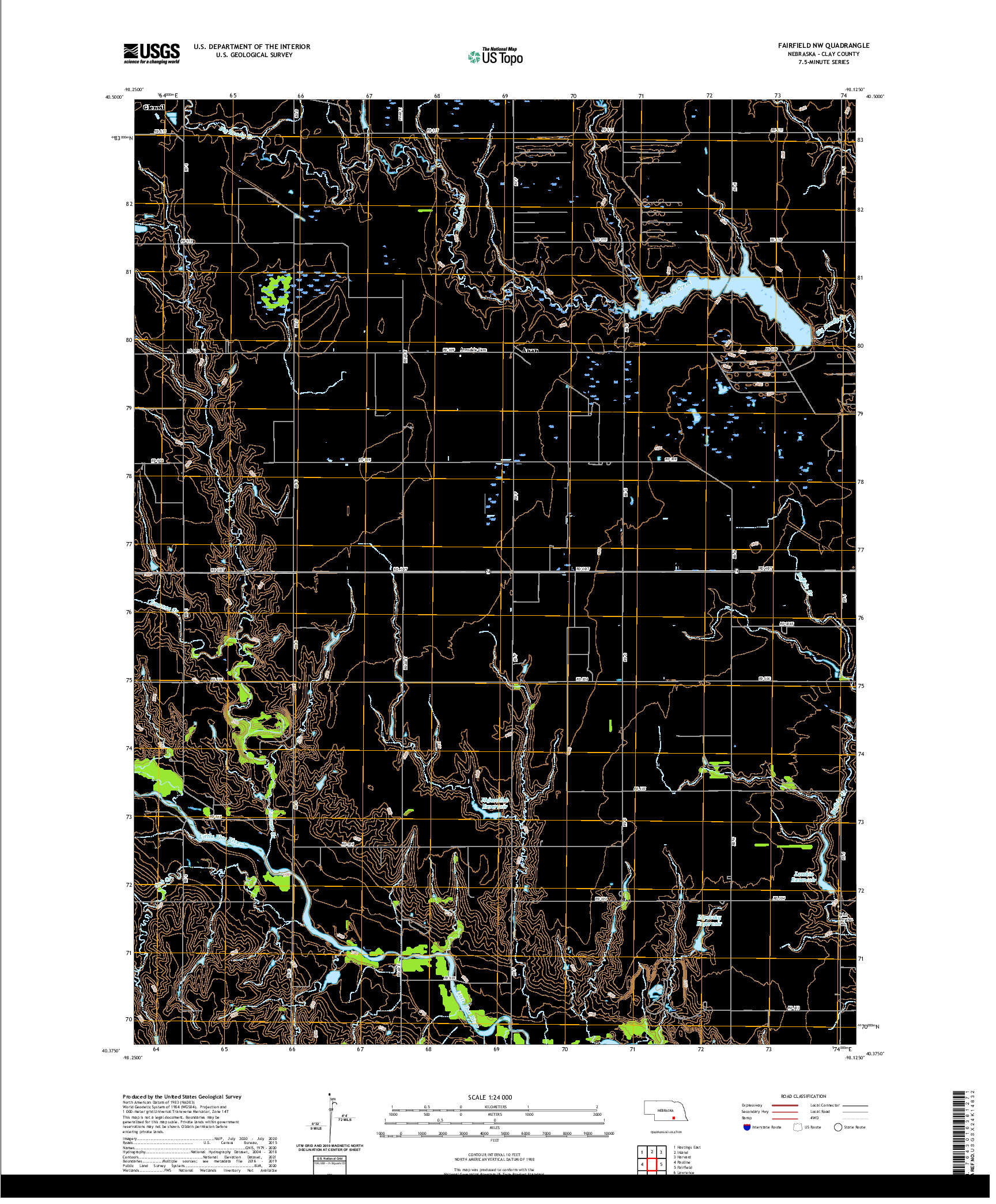 USGS US TOPO 7.5-MINUTE MAP FOR FAIRFIELD NW, NE 2021