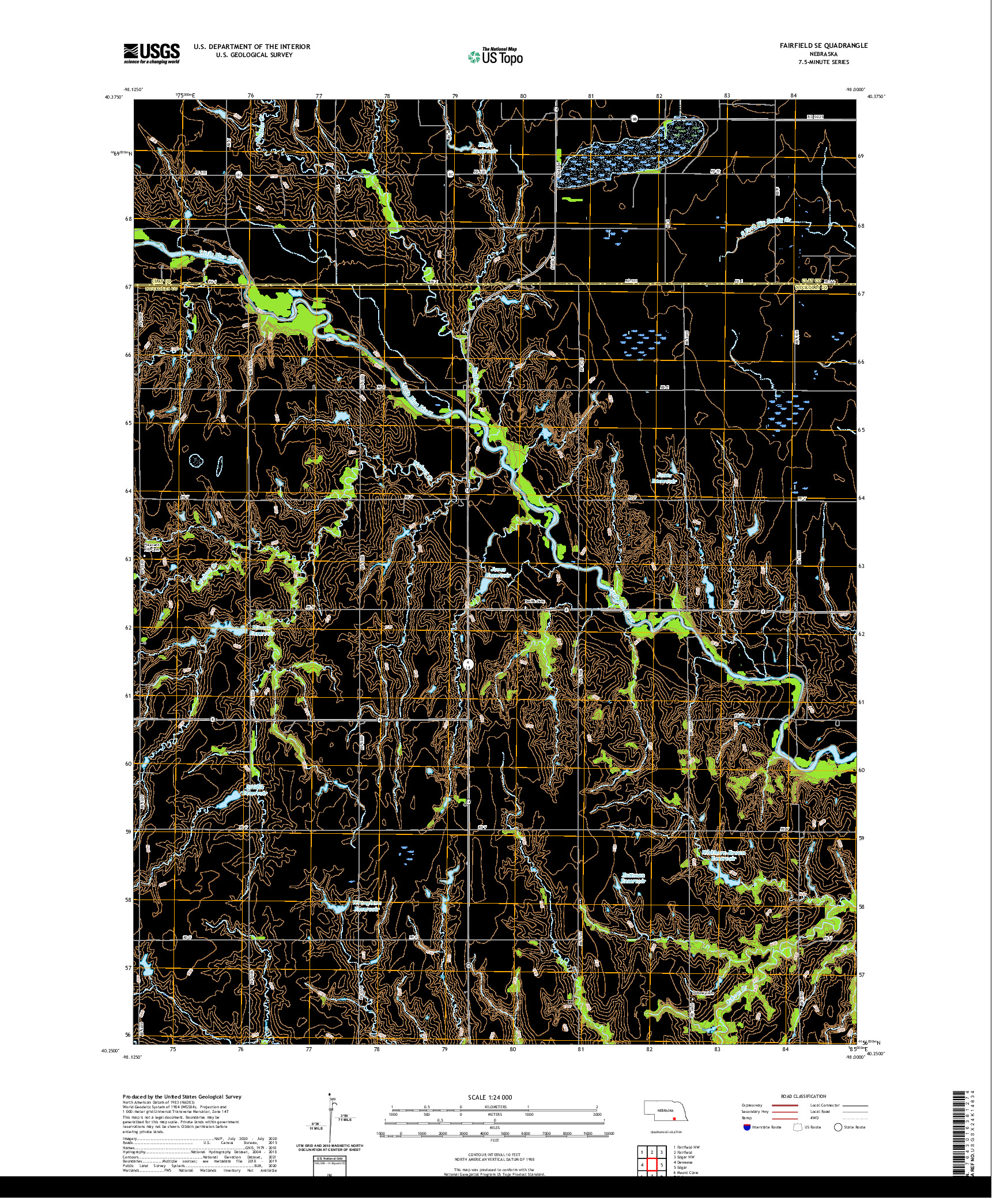 USGS US TOPO 7.5-MINUTE MAP FOR FAIRFIELD SE, NE 2021