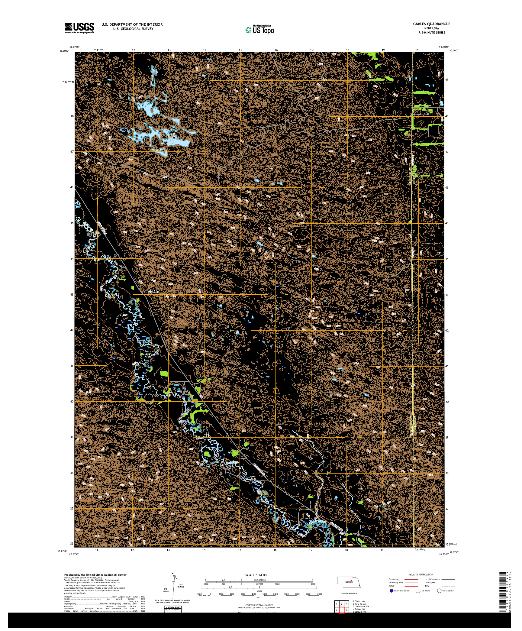 USGS US TOPO 7.5-MINUTE MAP FOR GABLES, NE 2021