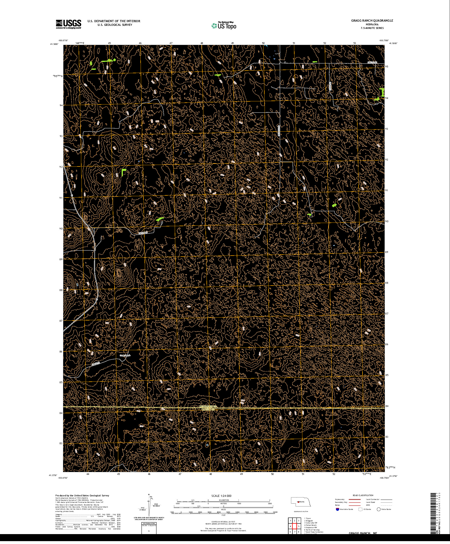 USGS US TOPO 7.5-MINUTE MAP FOR GRAGG RANCH, NE 2021