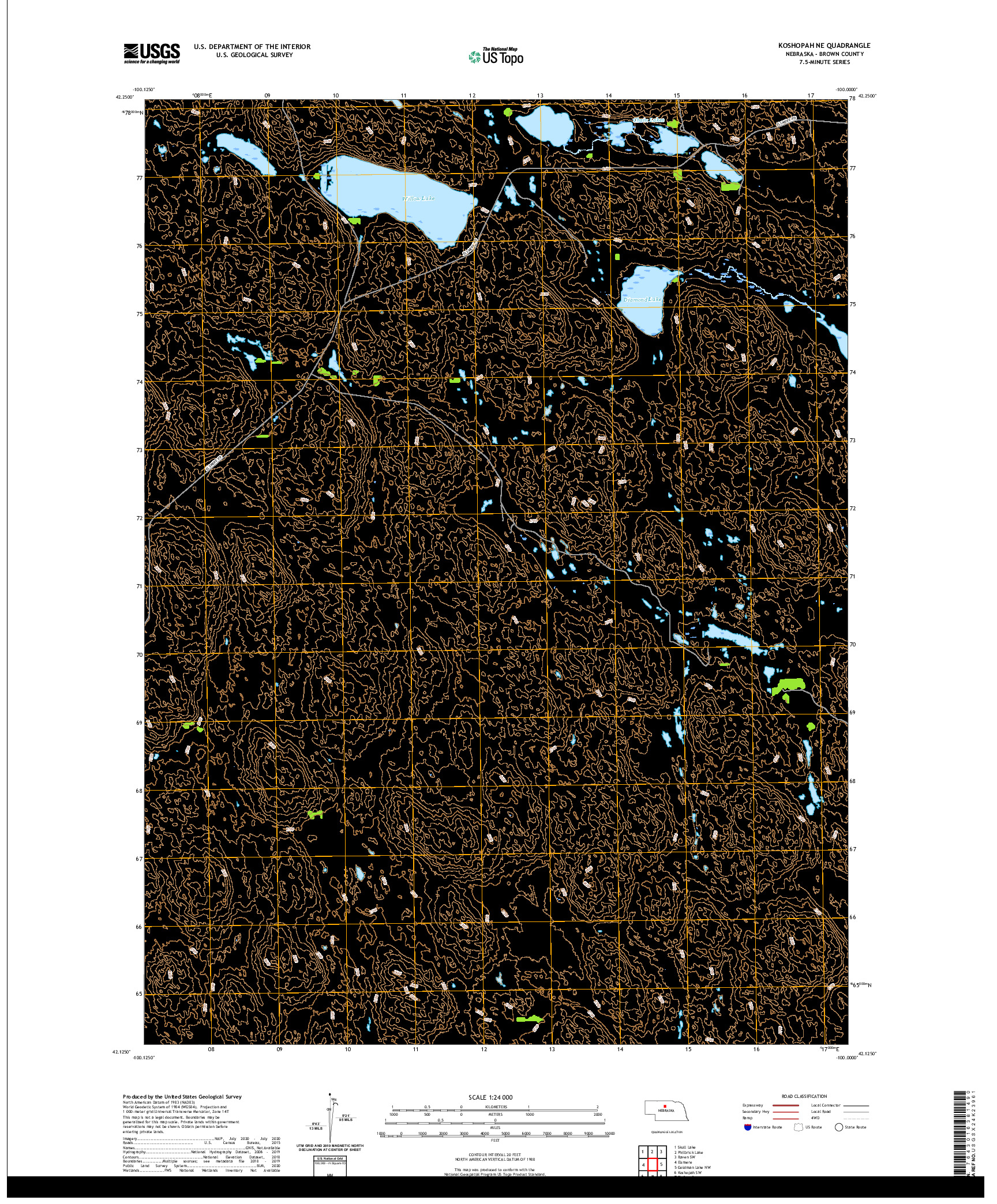 USGS US TOPO 7.5-MINUTE MAP FOR KOSHOPAH NE, NE 2021