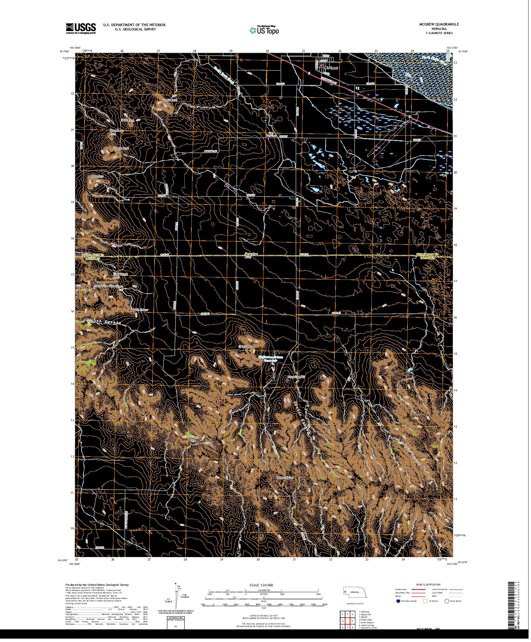 USGS US TOPO 7.5-MINUTE MAP FOR MCGREW, NE 2021