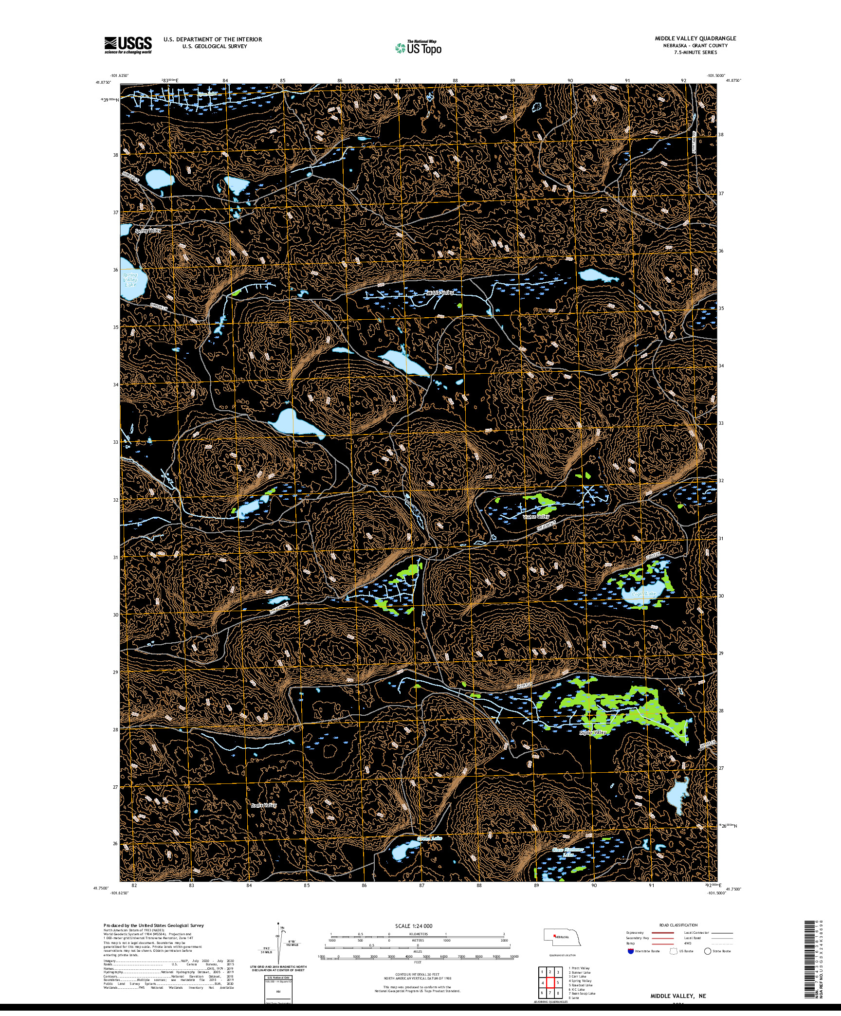 USGS US TOPO 7.5-MINUTE MAP FOR MIDDLE VALLEY, NE 2021