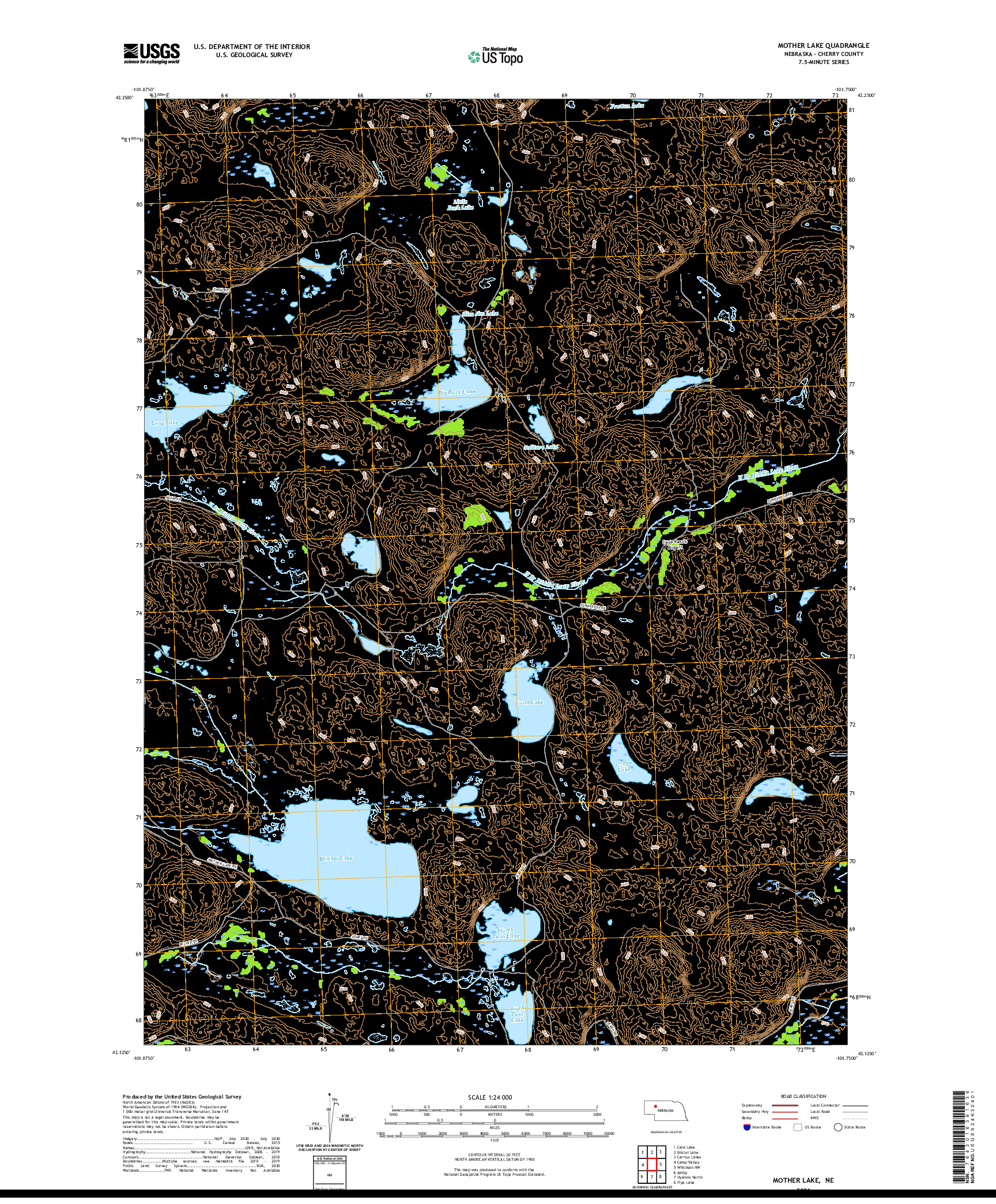 USGS US TOPO 7.5-MINUTE MAP FOR MOTHER LAKE, NE 2021