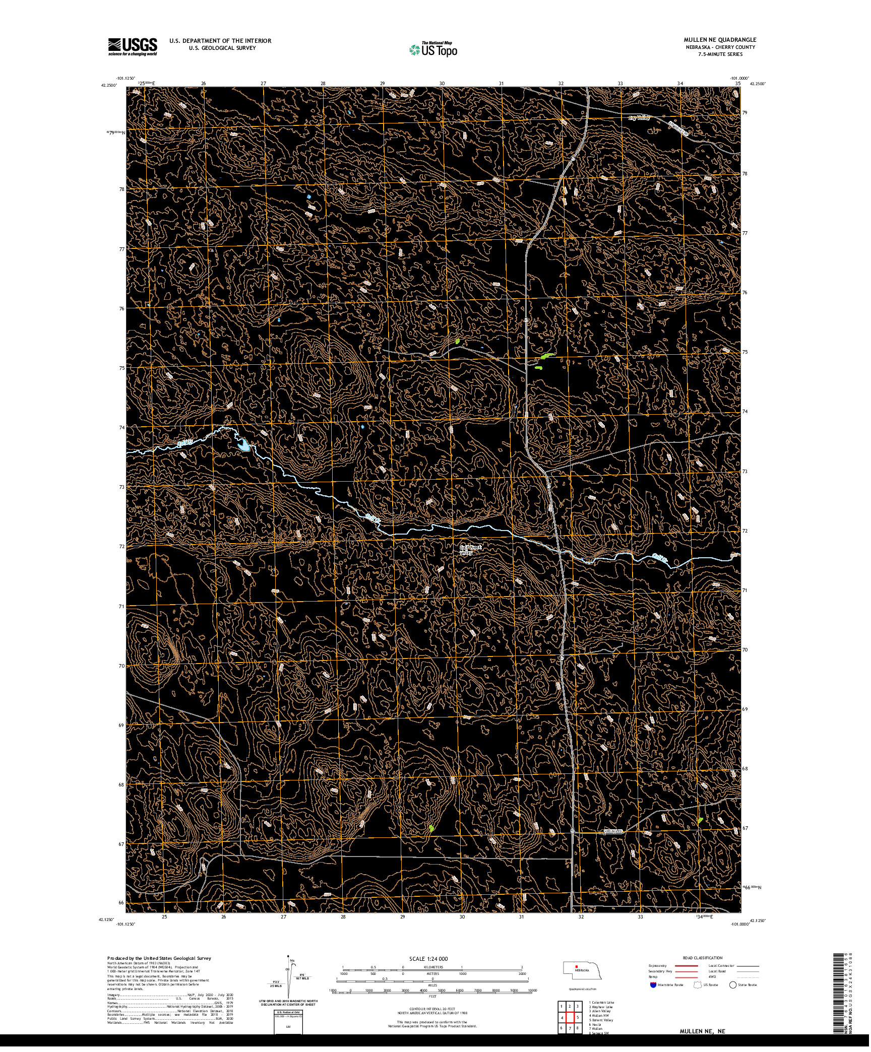 USGS US TOPO 7.5-MINUTE MAP FOR MULLEN NE, NE 2021