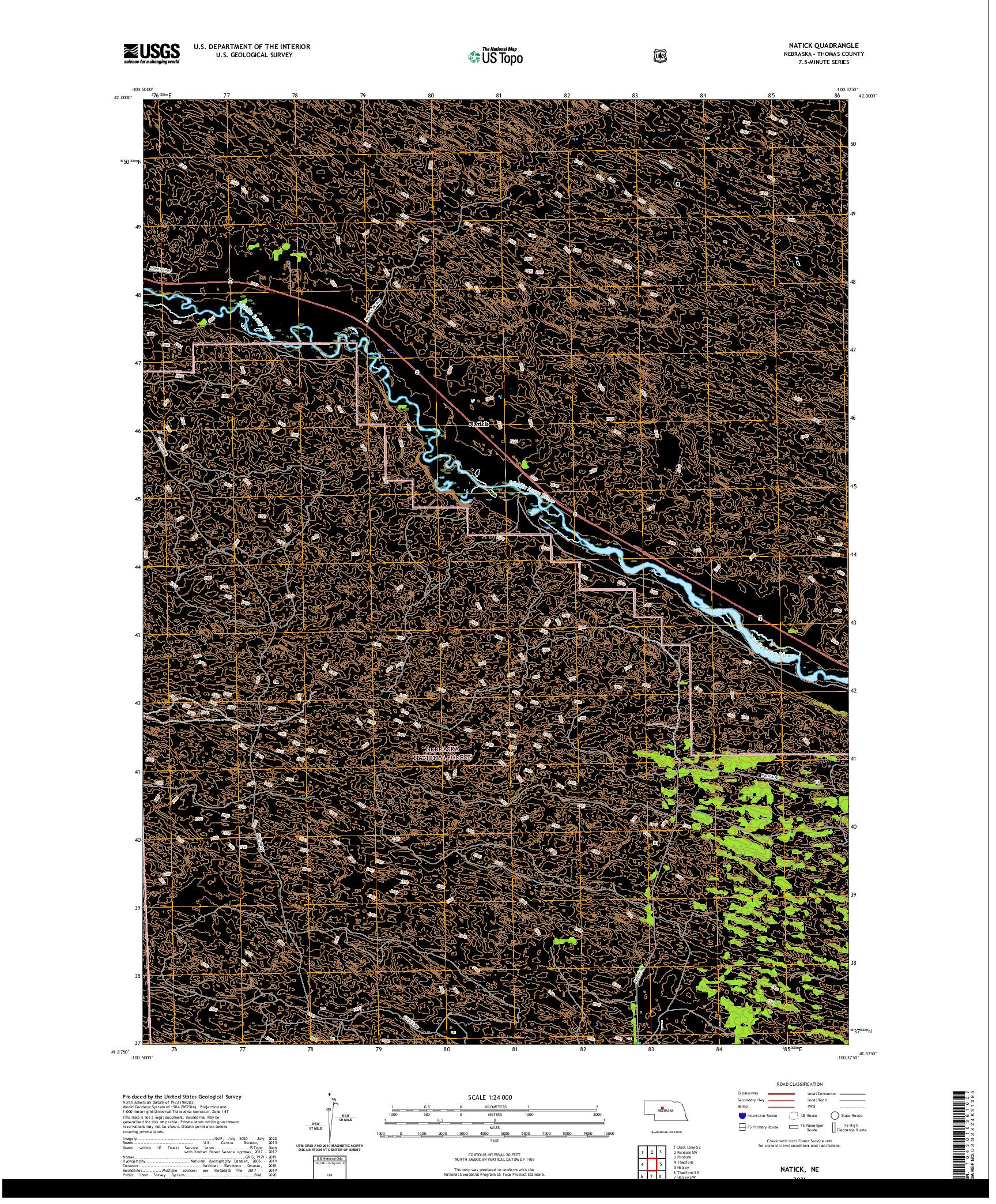 USGS US TOPO 7.5-MINUTE MAP FOR NATICK, NE 2021