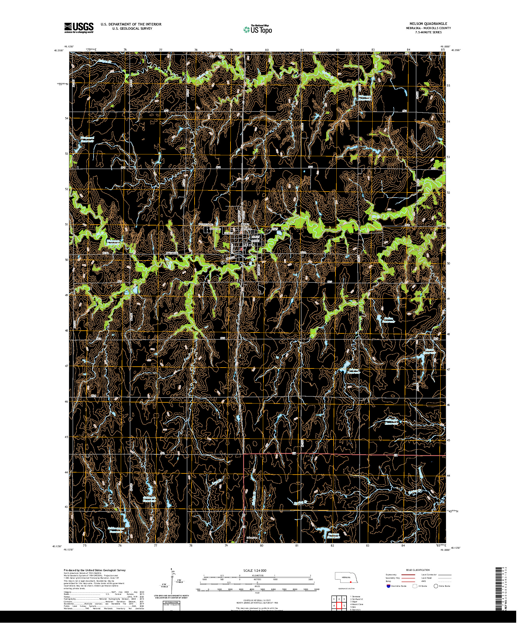 USGS US TOPO 7.5-MINUTE MAP FOR NELSON, NE 2021