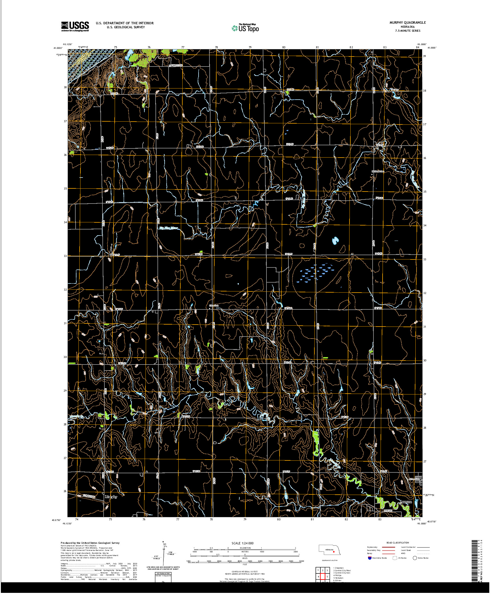 USGS US TOPO 7.5-MINUTE MAP FOR MURPHY, NE 2021