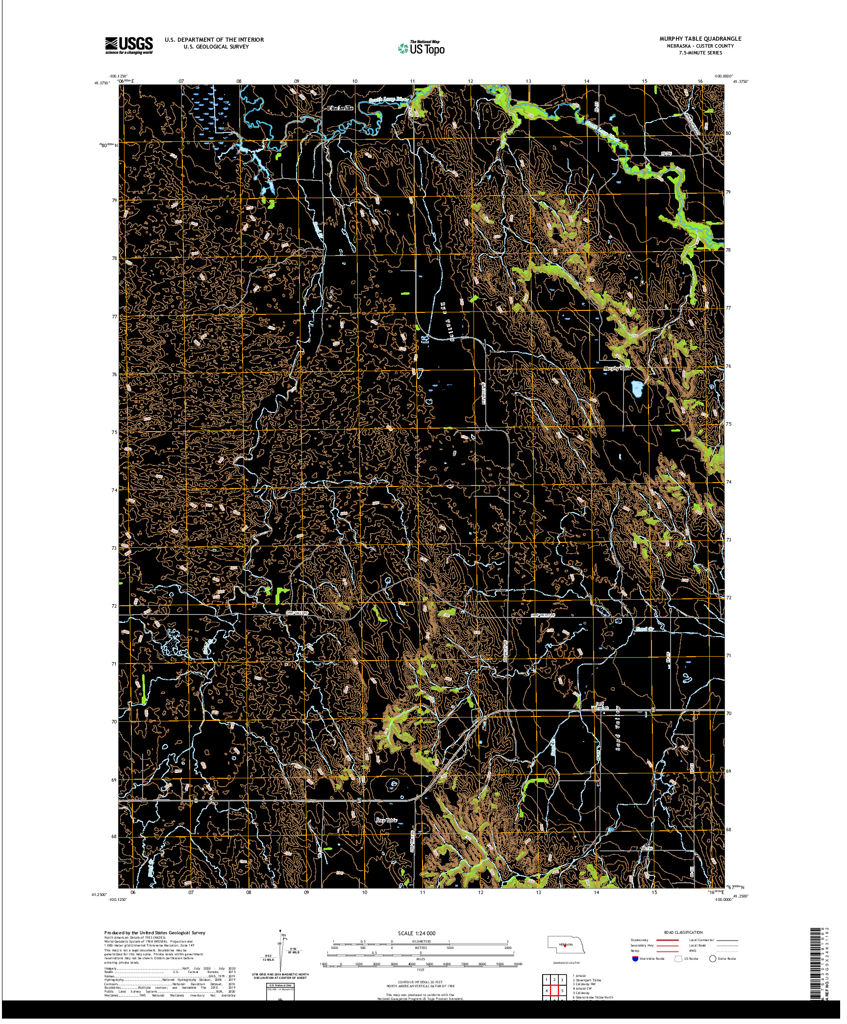 USGS US TOPO 7.5-MINUTE MAP FOR MURPHY TABLE, NE 2021