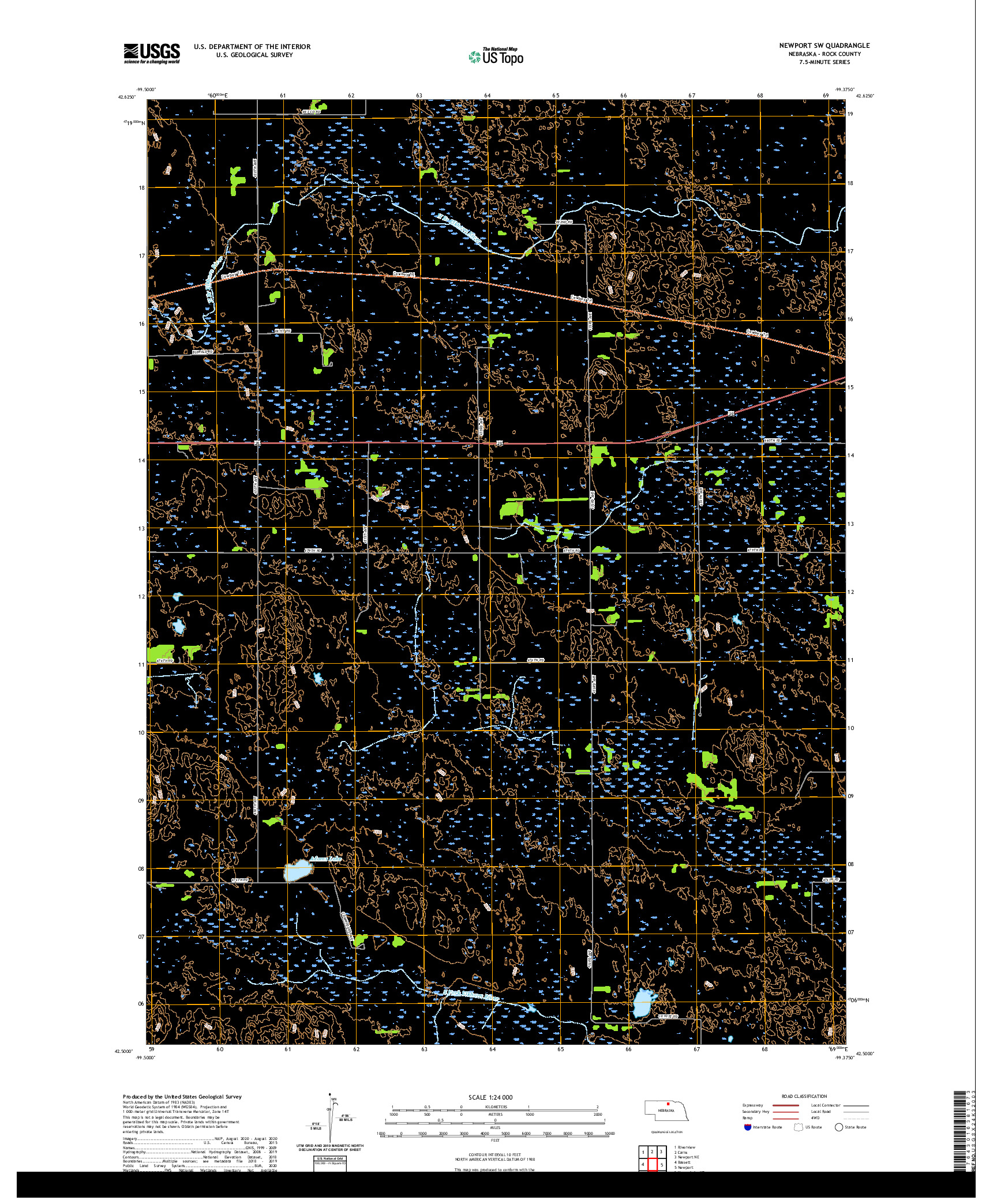 USGS US TOPO 7.5-MINUTE MAP FOR NEWPORT SW, NE 2021