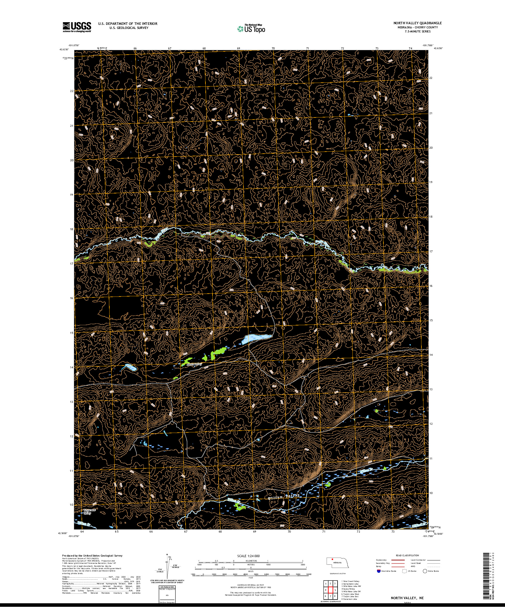 USGS US TOPO 7.5-MINUTE MAP FOR NORTH VALLEY, NE 2021