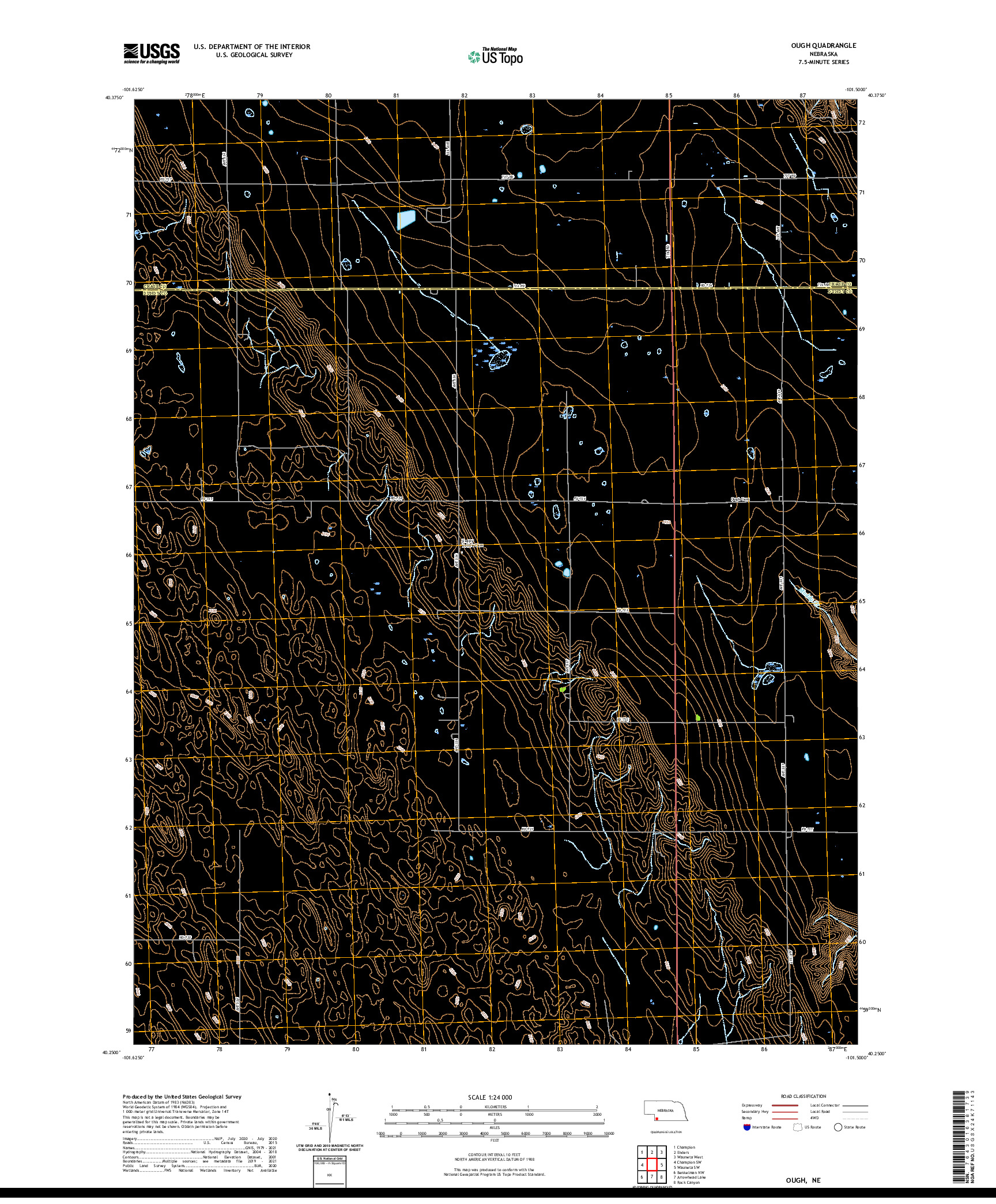 USGS US TOPO 7.5-MINUTE MAP FOR OUGH, NE 2021