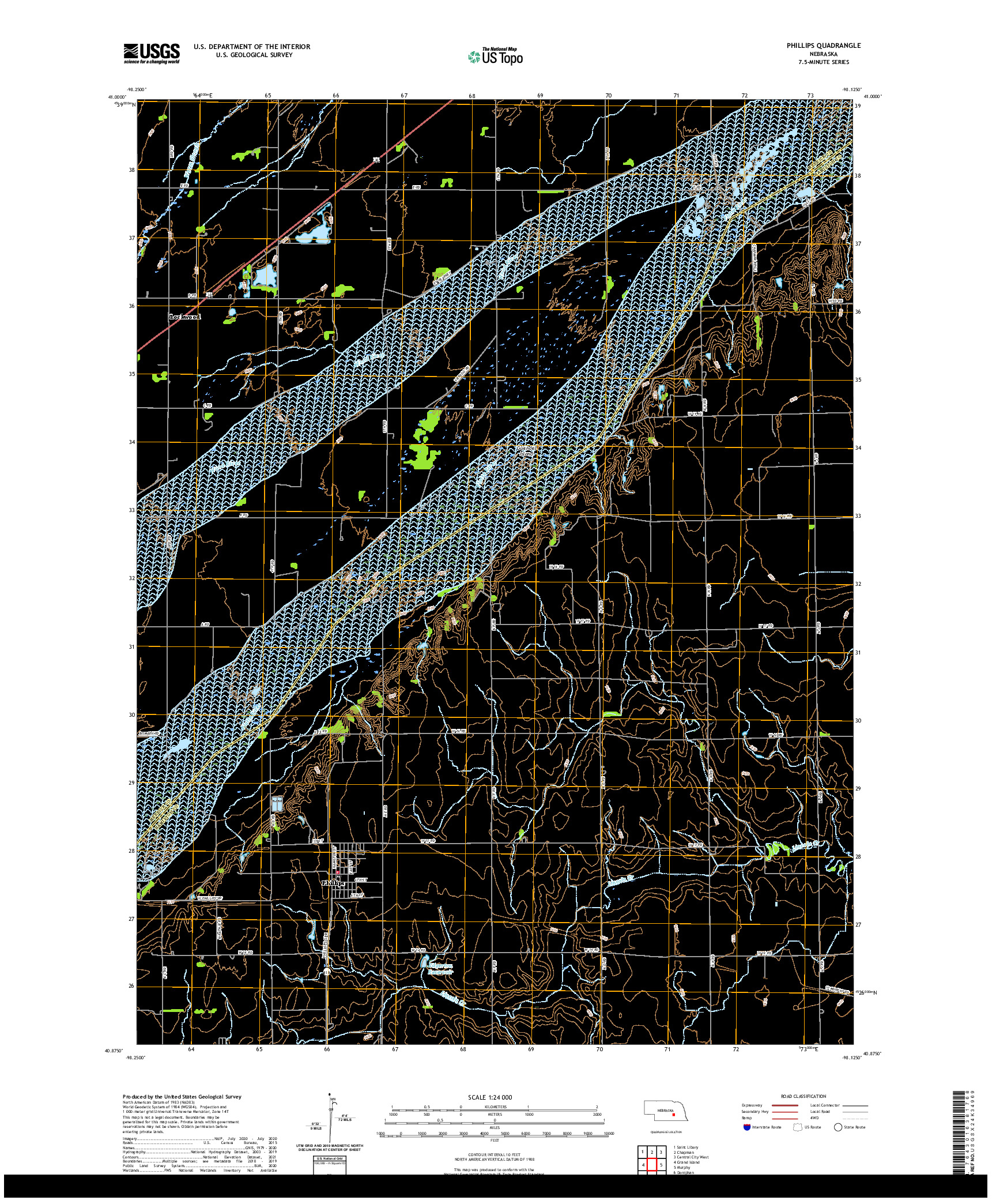 USGS US TOPO 7.5-MINUTE MAP FOR PHILLIPS, NE 2021