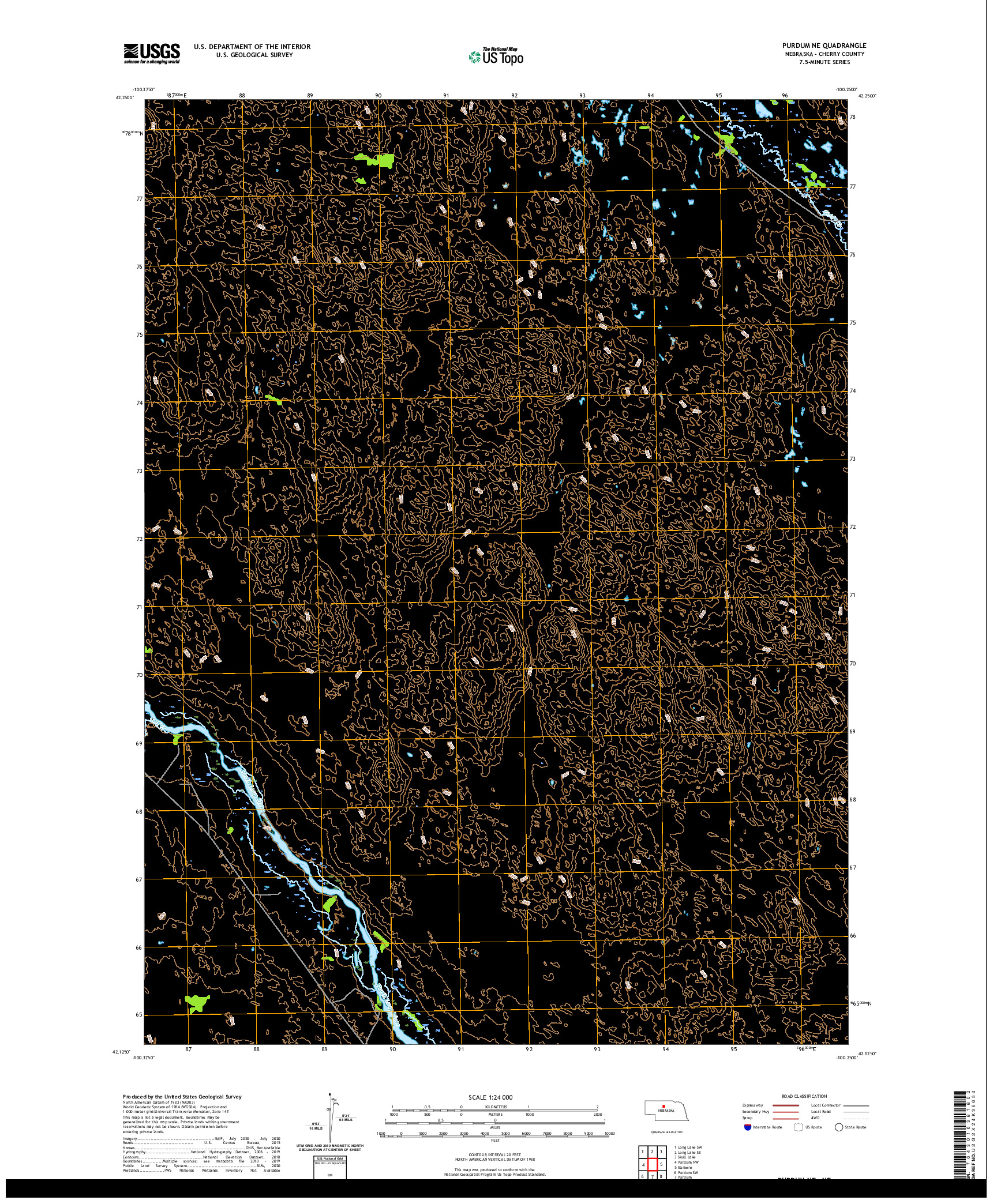 USGS US TOPO 7.5-MINUTE MAP FOR PURDUM NE, NE 2021