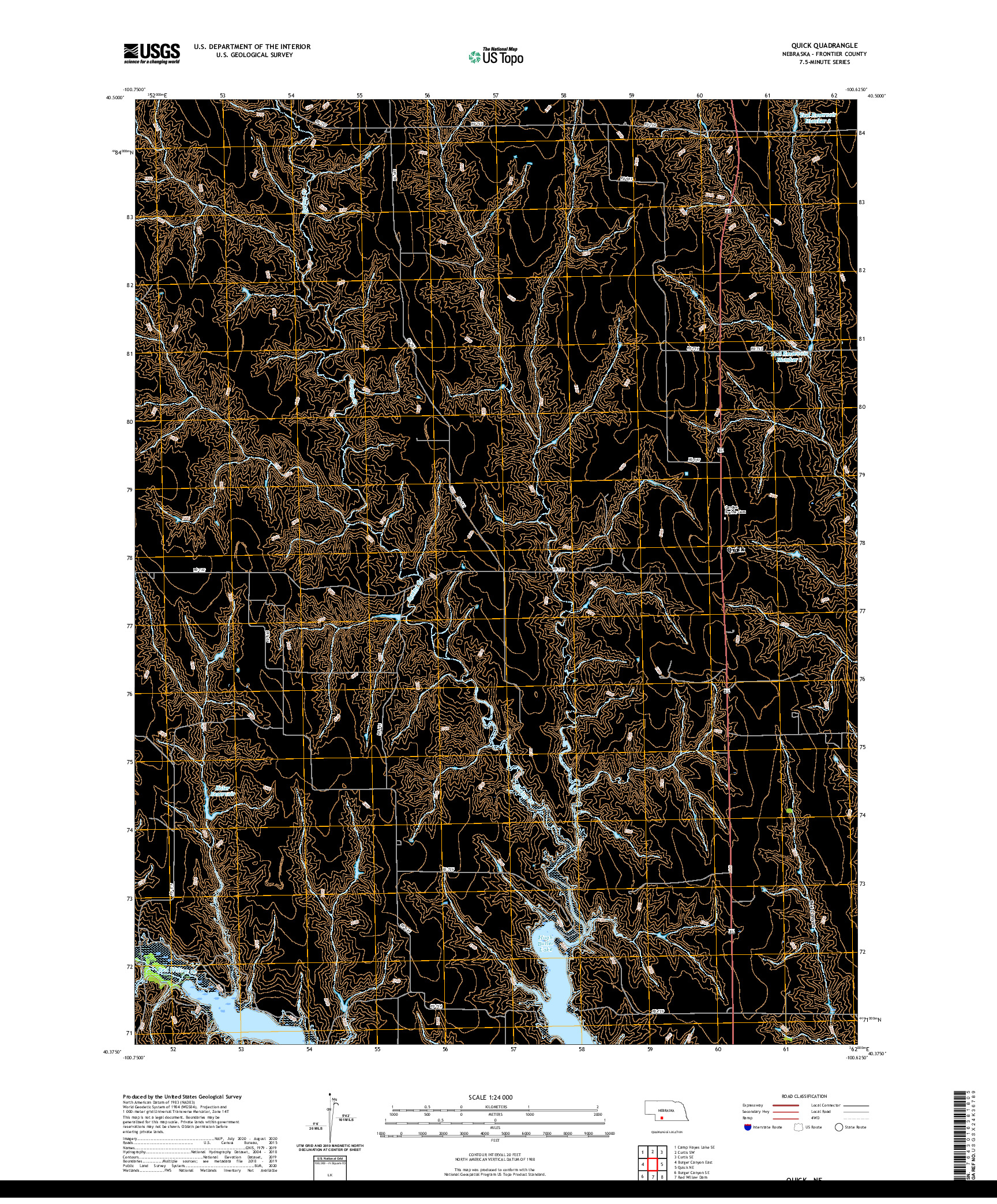 USGS US TOPO 7.5-MINUTE MAP FOR QUICK, NE 2021