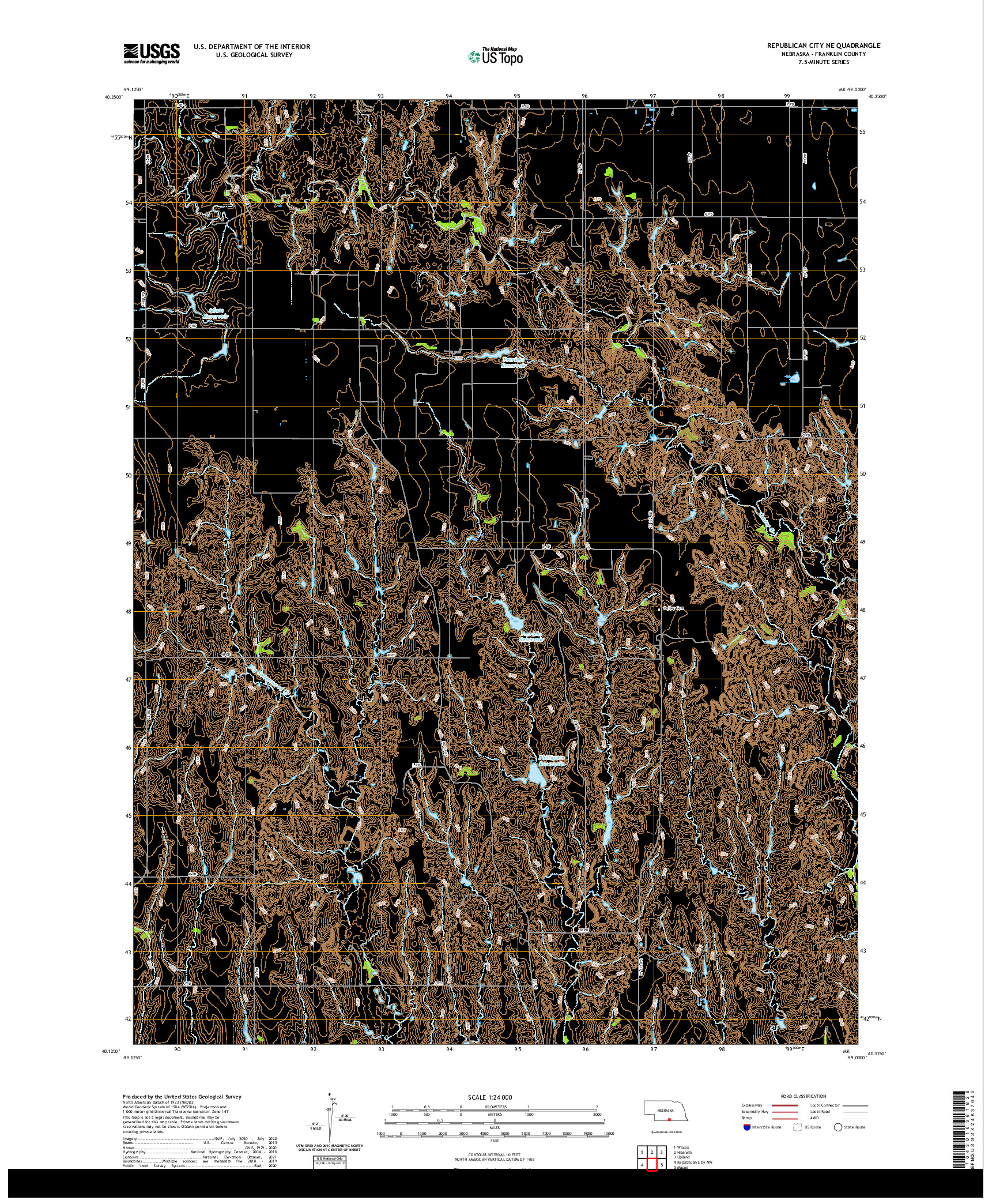 USGS US TOPO 7.5-MINUTE MAP FOR REPUBLICAN CITY NE, NE 2021