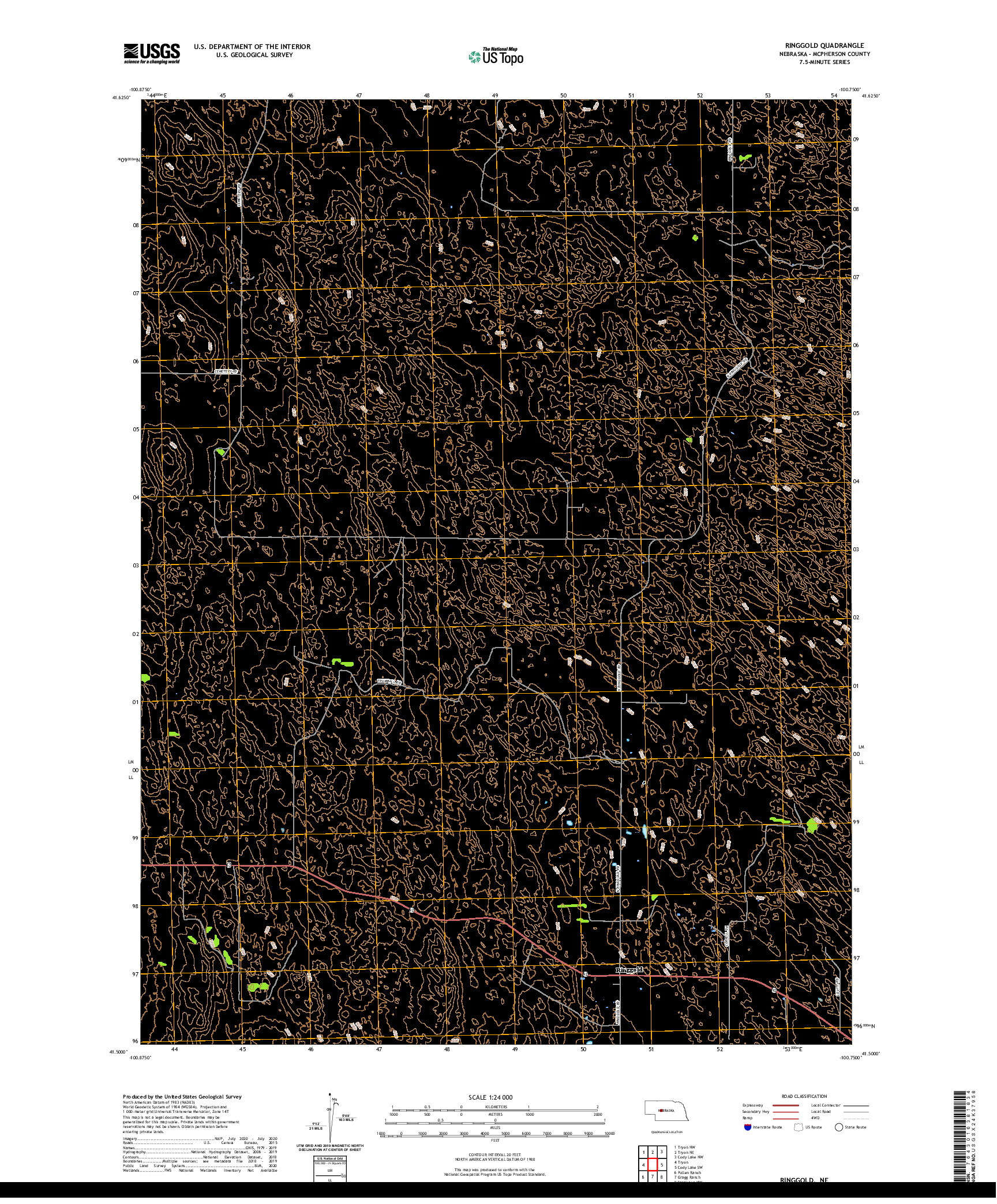 USGS US TOPO 7.5-MINUTE MAP FOR RINGGOLD, NE 2021