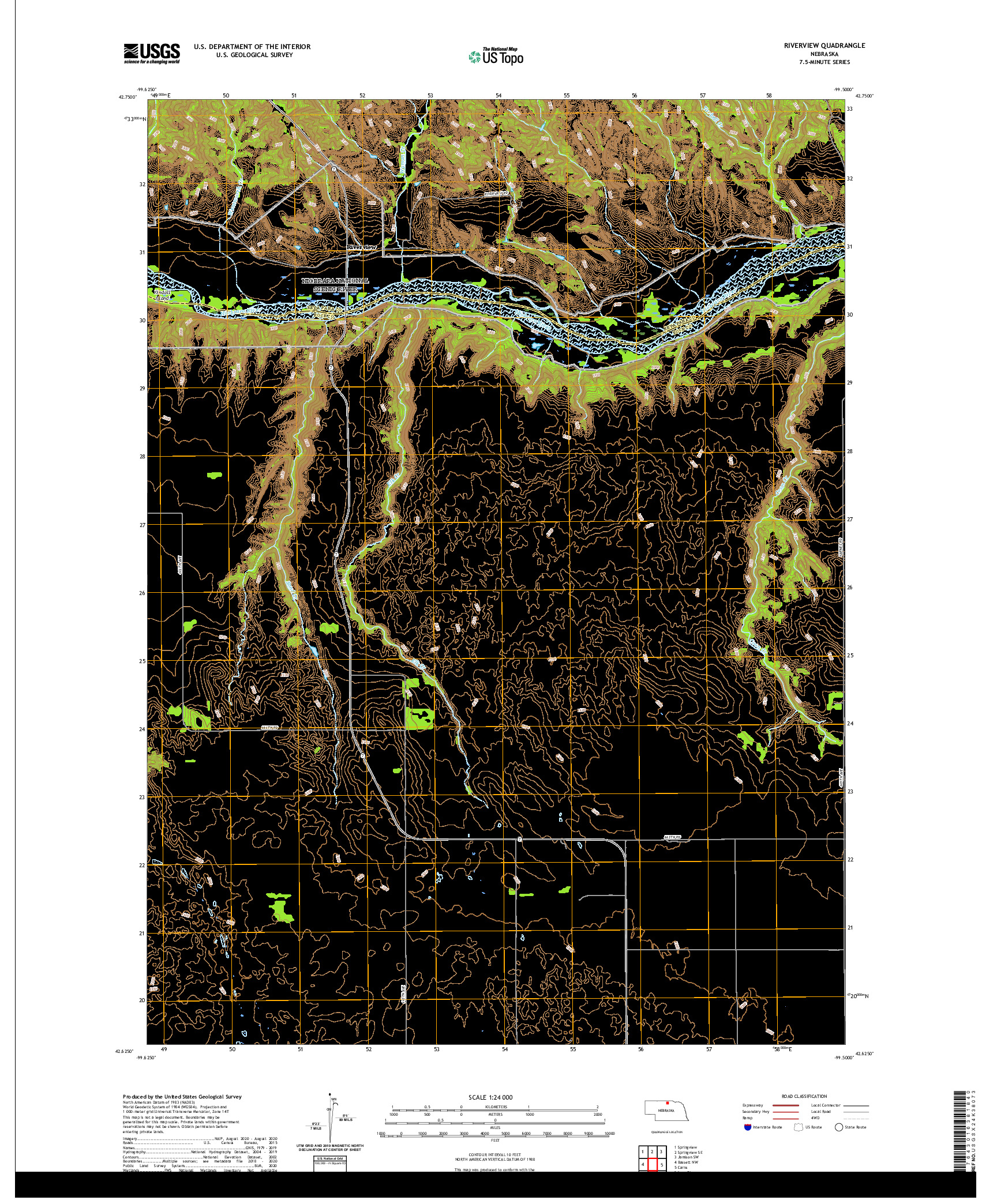 USGS US TOPO 7.5-MINUTE MAP FOR RIVERVIEW, NE 2021