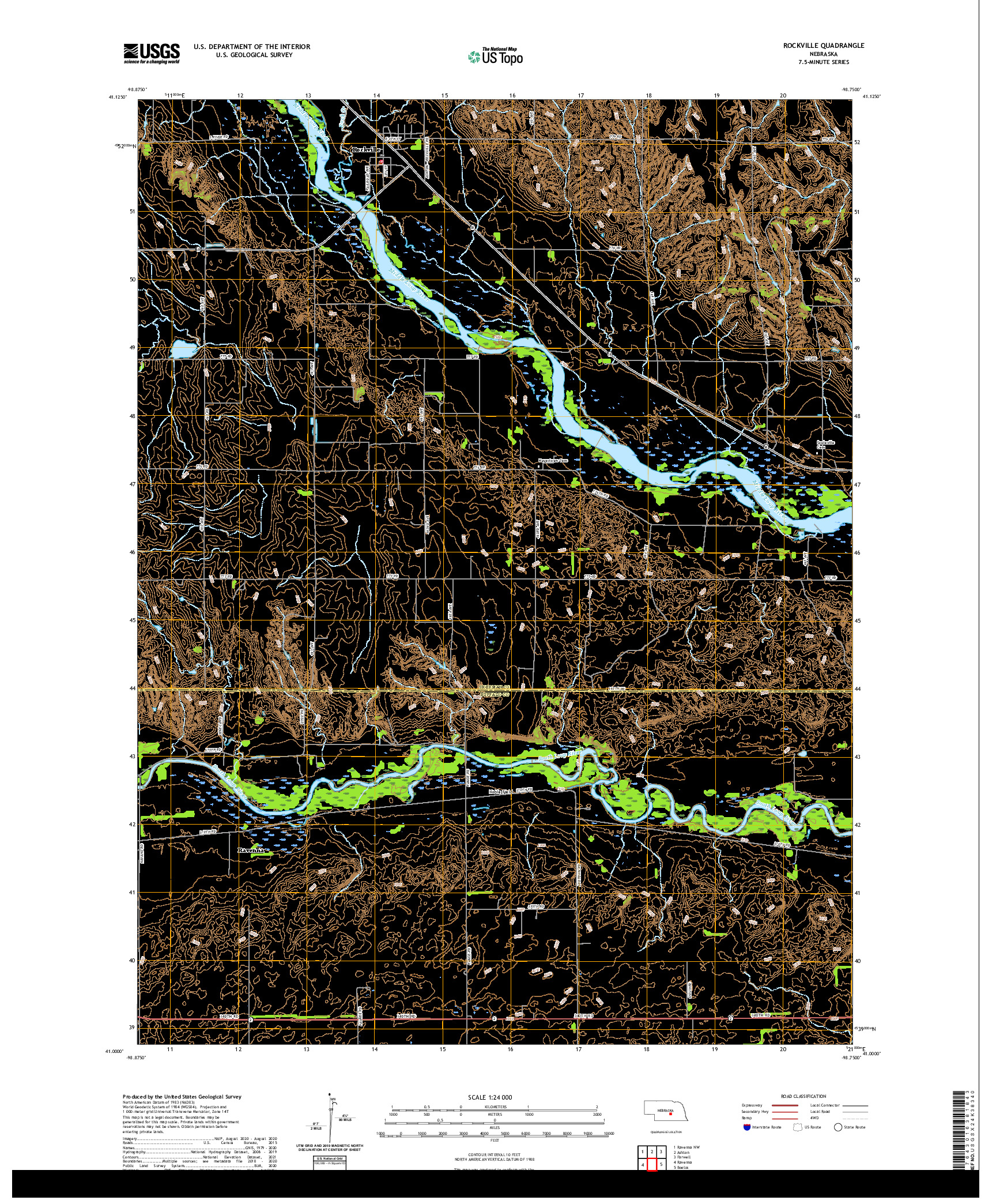 USGS US TOPO 7.5-MINUTE MAP FOR ROCKVILLE, NE 2021