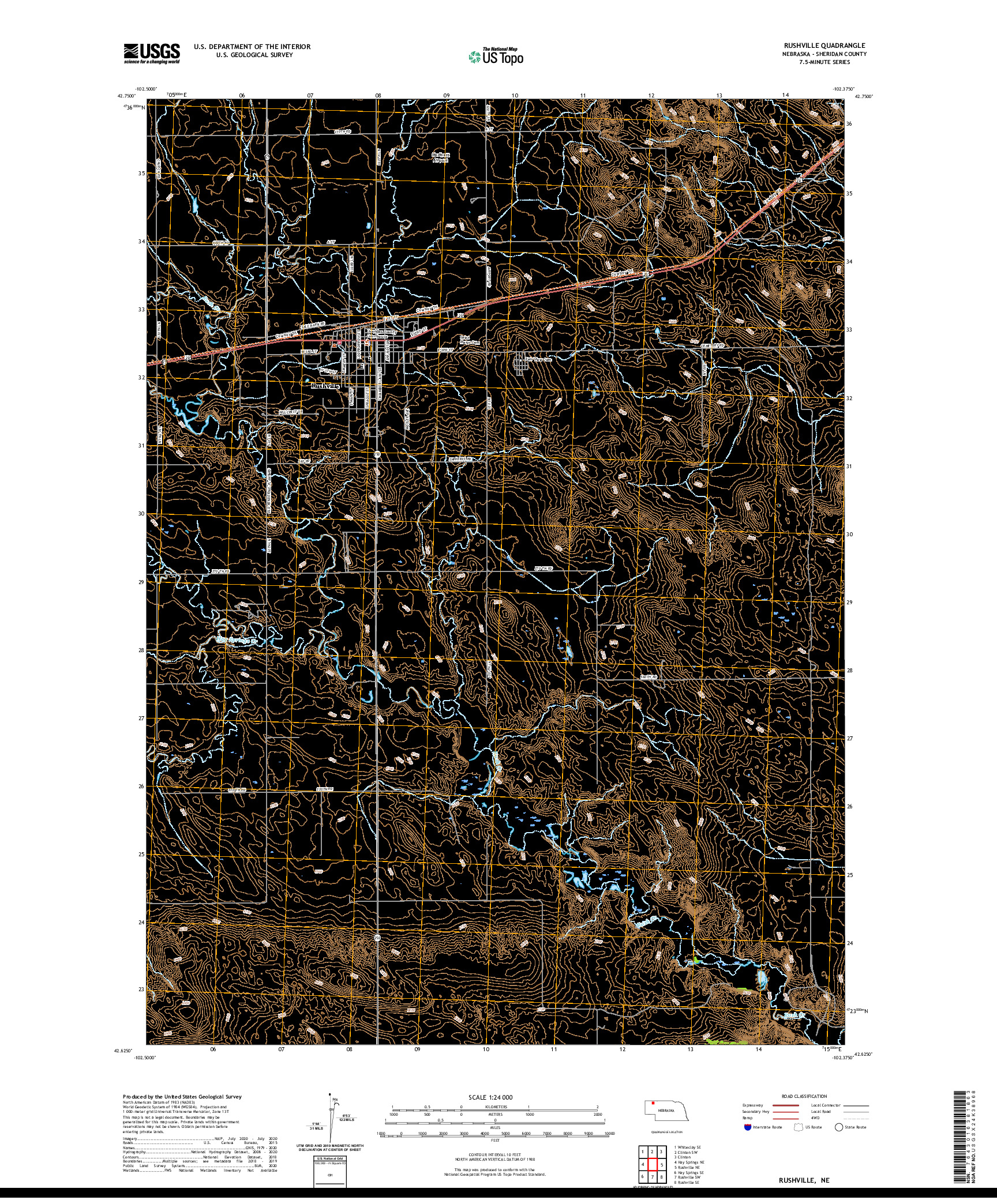USGS US TOPO 7.5-MINUTE MAP FOR RUSHVILLE, NE 2021