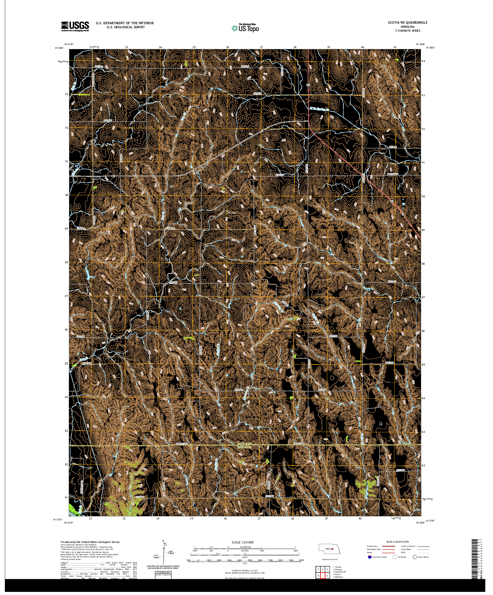 USGS US TOPO 7.5-MINUTE MAP FOR SCOTIA NE, NE 2021