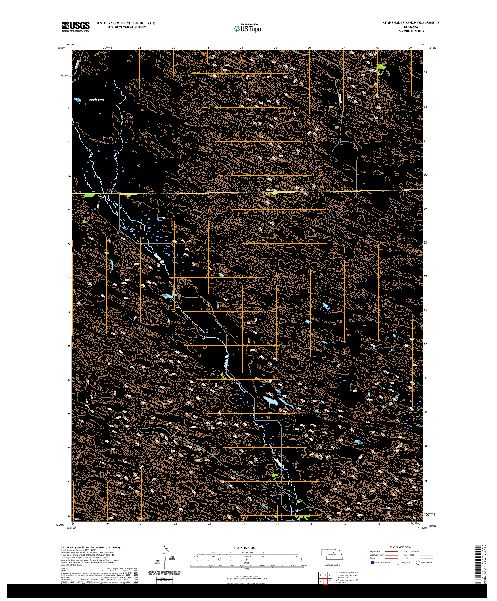 USGS US TOPO 7.5-MINUTE MAP FOR STONEHOUSE RANCH, NE 2021