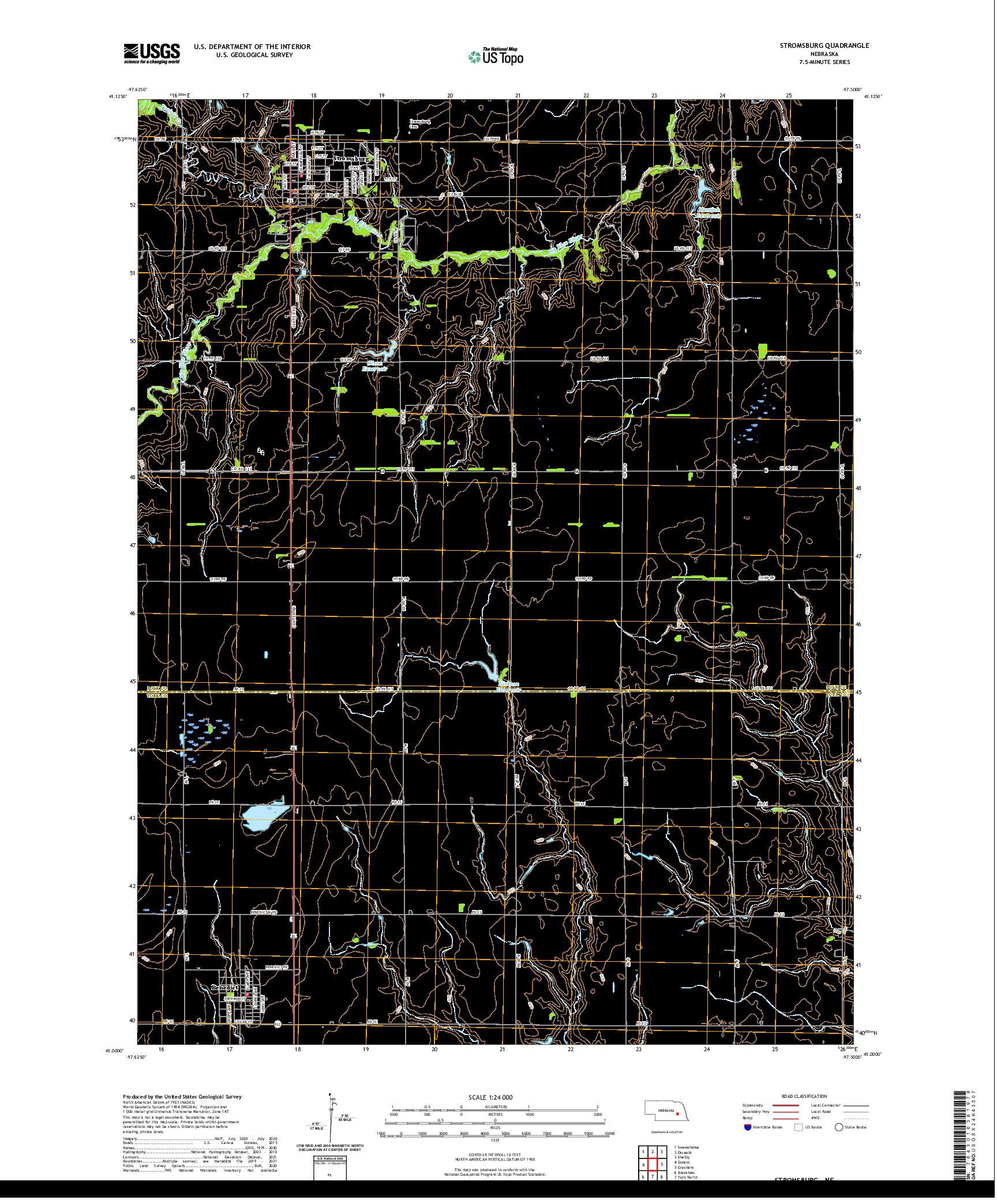 USGS US TOPO 7.5-MINUTE MAP FOR STROMSBURG, NE 2021