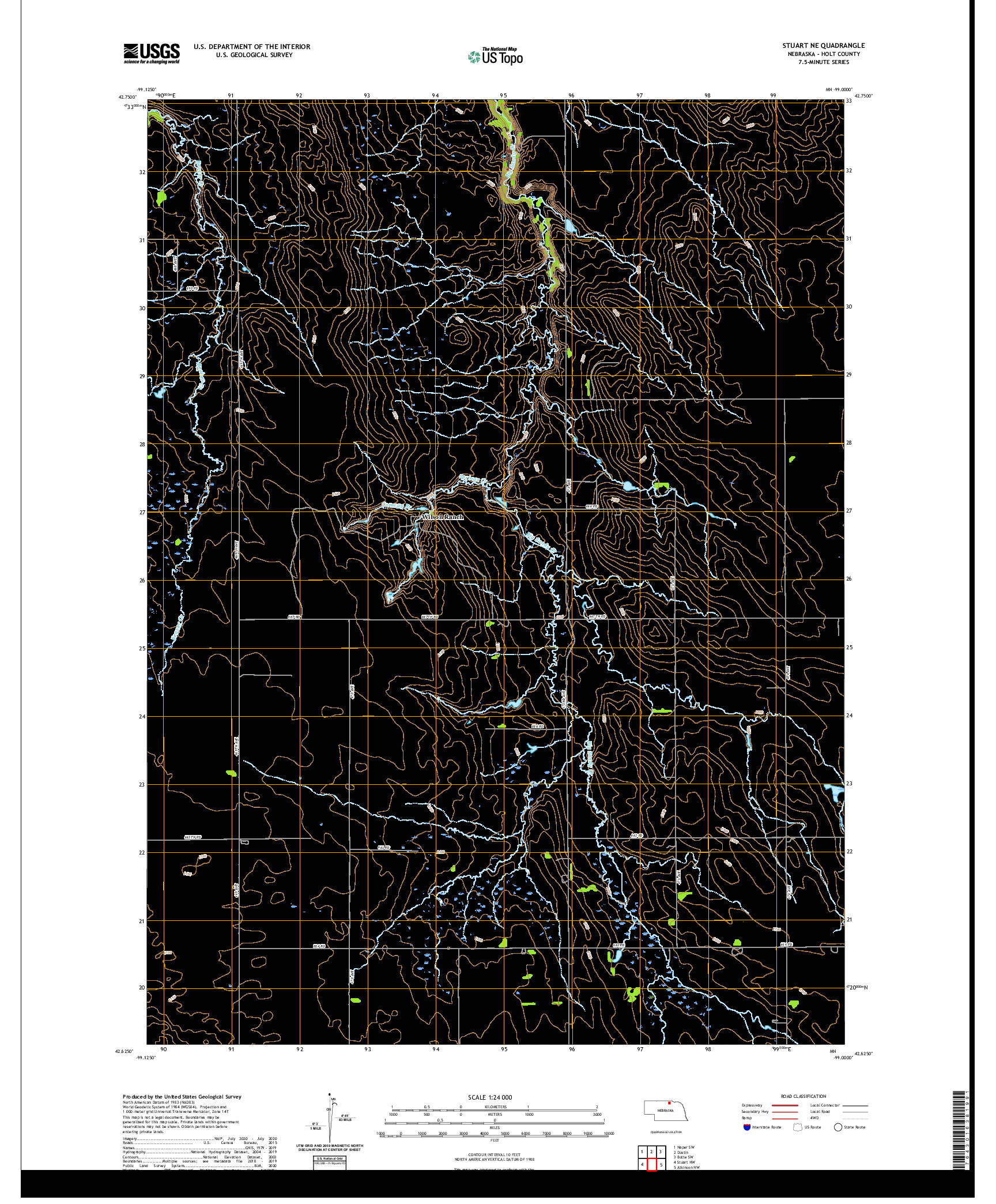 USGS US TOPO 7.5-MINUTE MAP FOR STUART NE, NE 2021