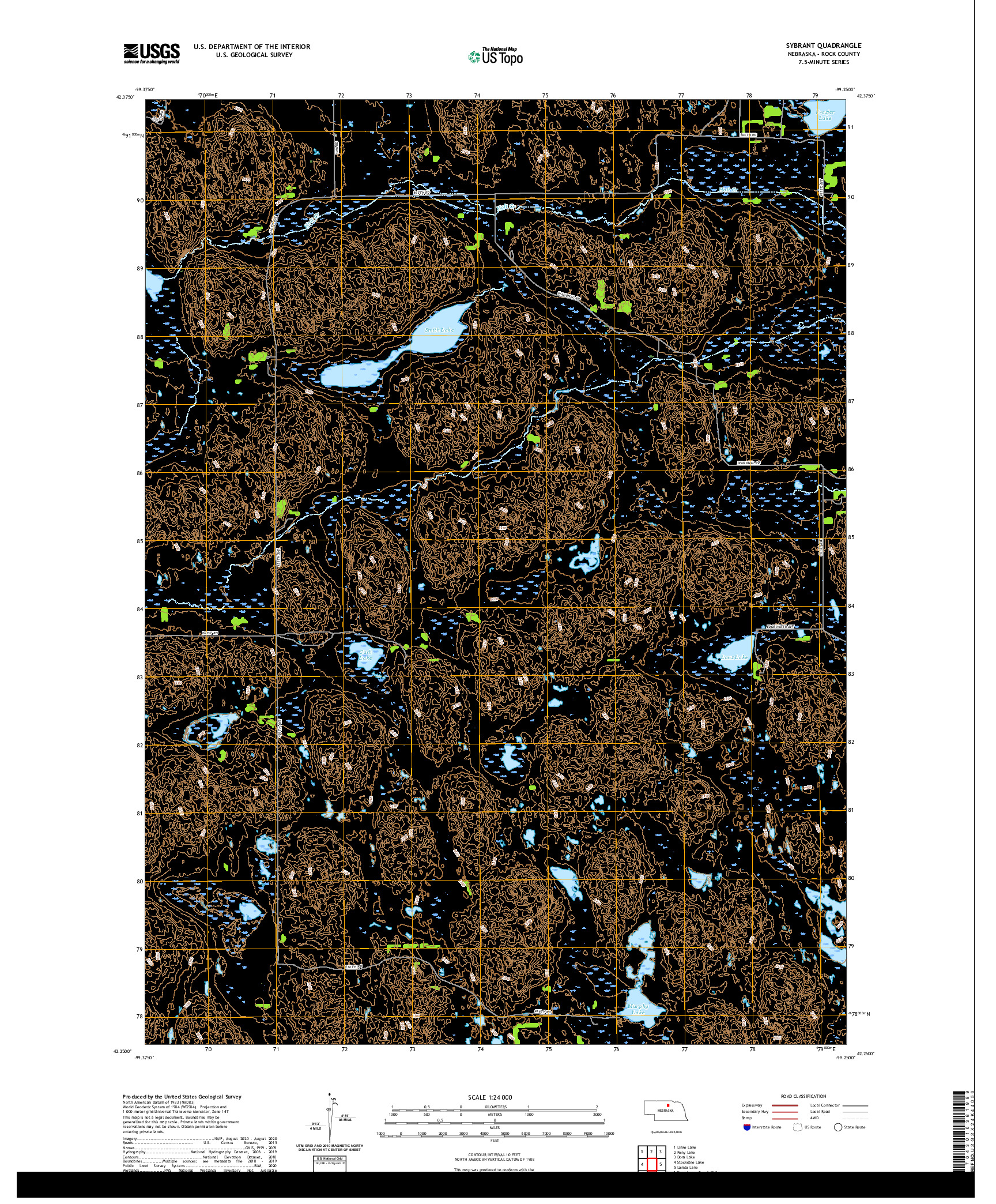 USGS US TOPO 7.5-MINUTE MAP FOR SYBRANT, NE 2021