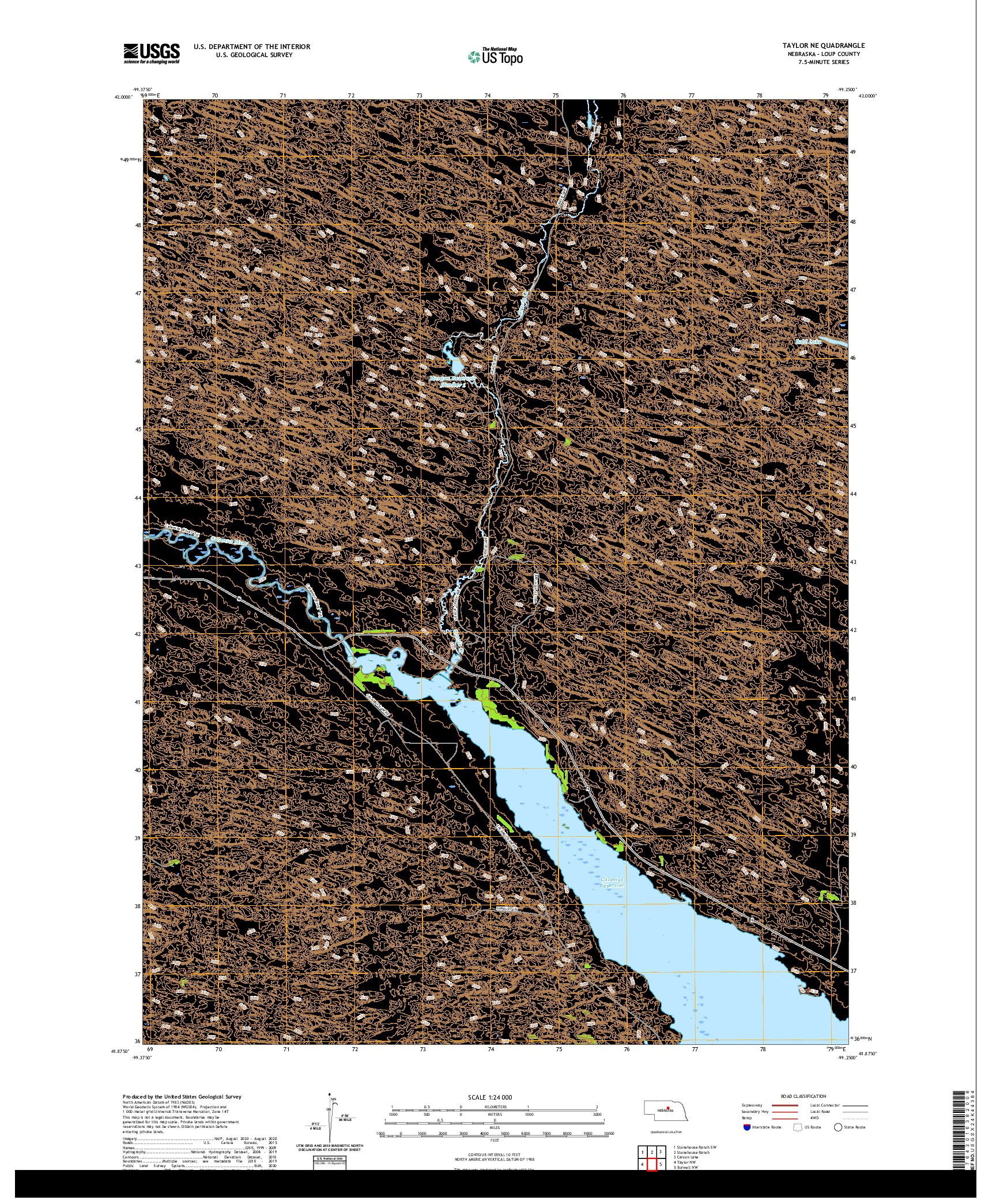 USGS US TOPO 7.5-MINUTE MAP FOR TAYLOR NE, NE 2021