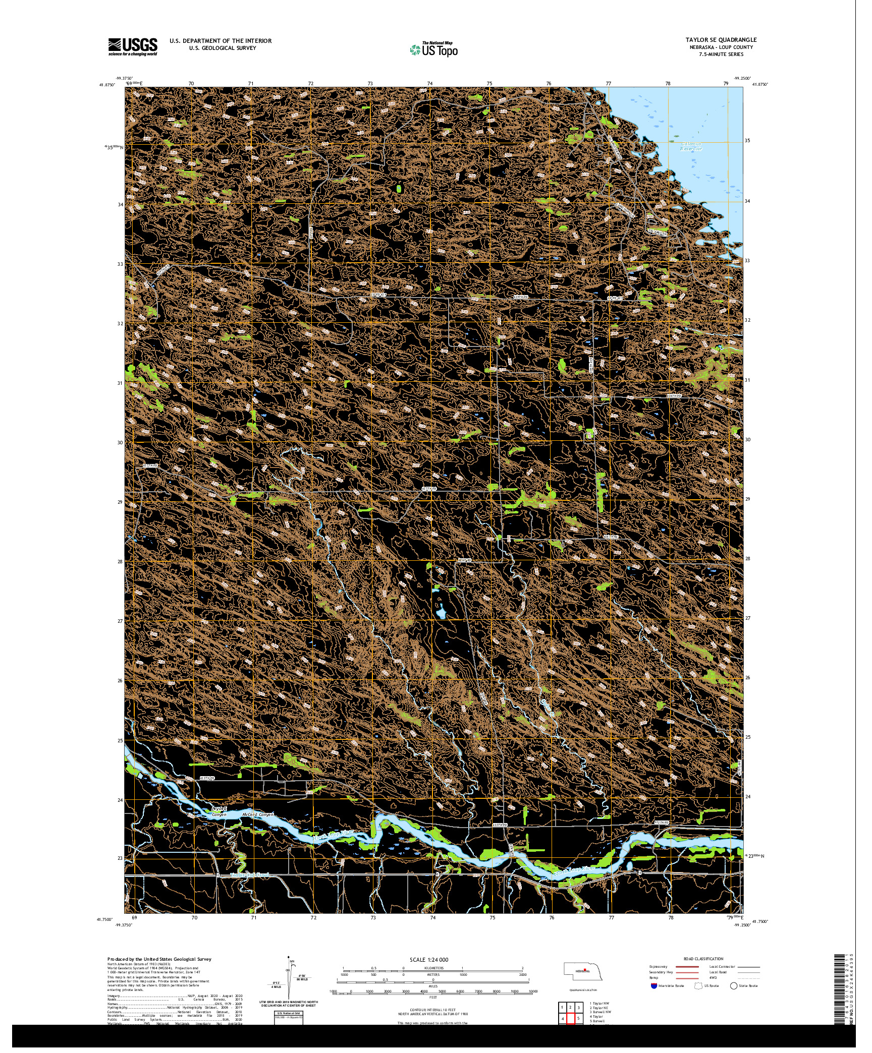 USGS US TOPO 7.5-MINUTE MAP FOR TAYLOR SE, NE 2021