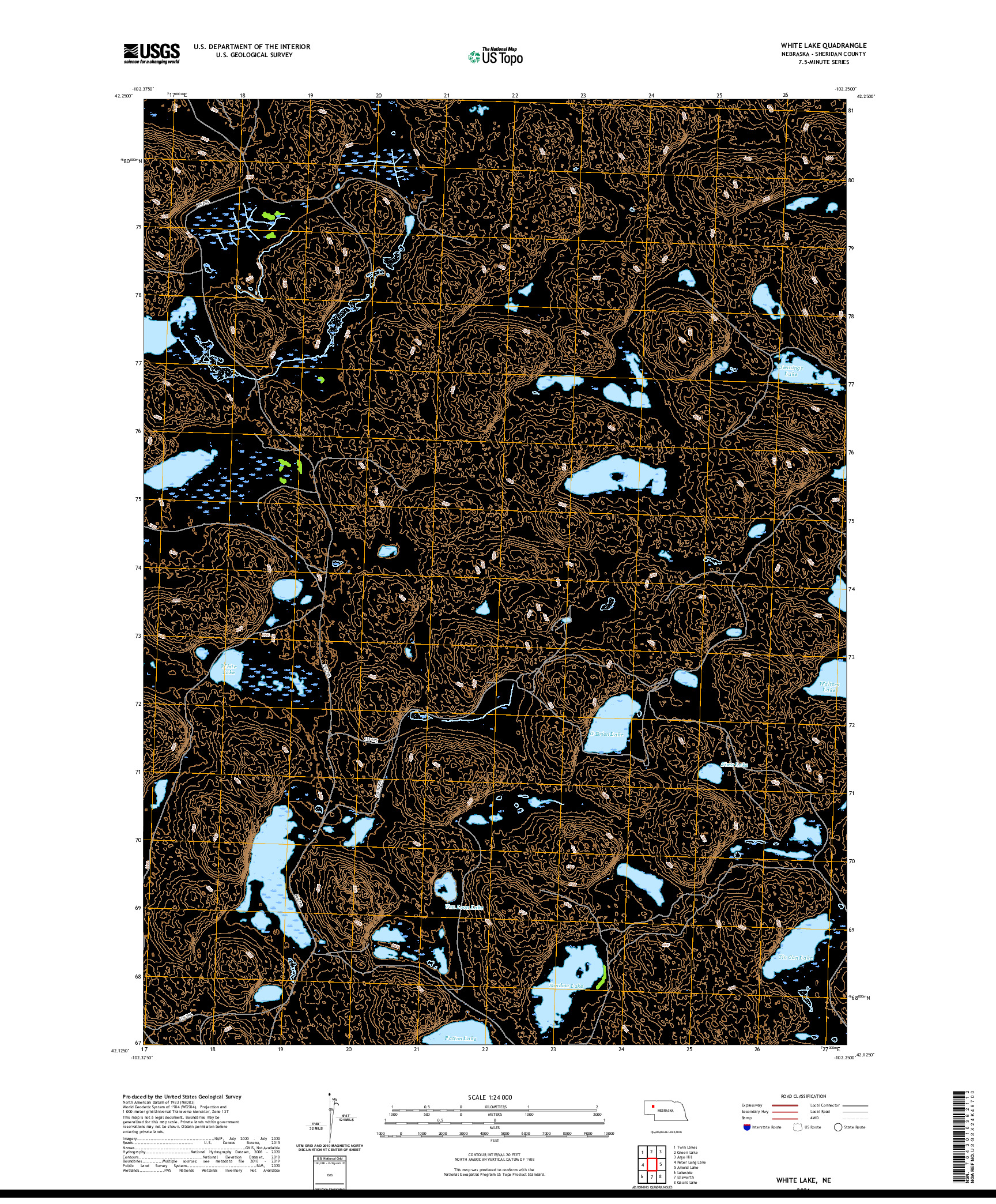 USGS US TOPO 7.5-MINUTE MAP FOR WHITE LAKE, NE 2021