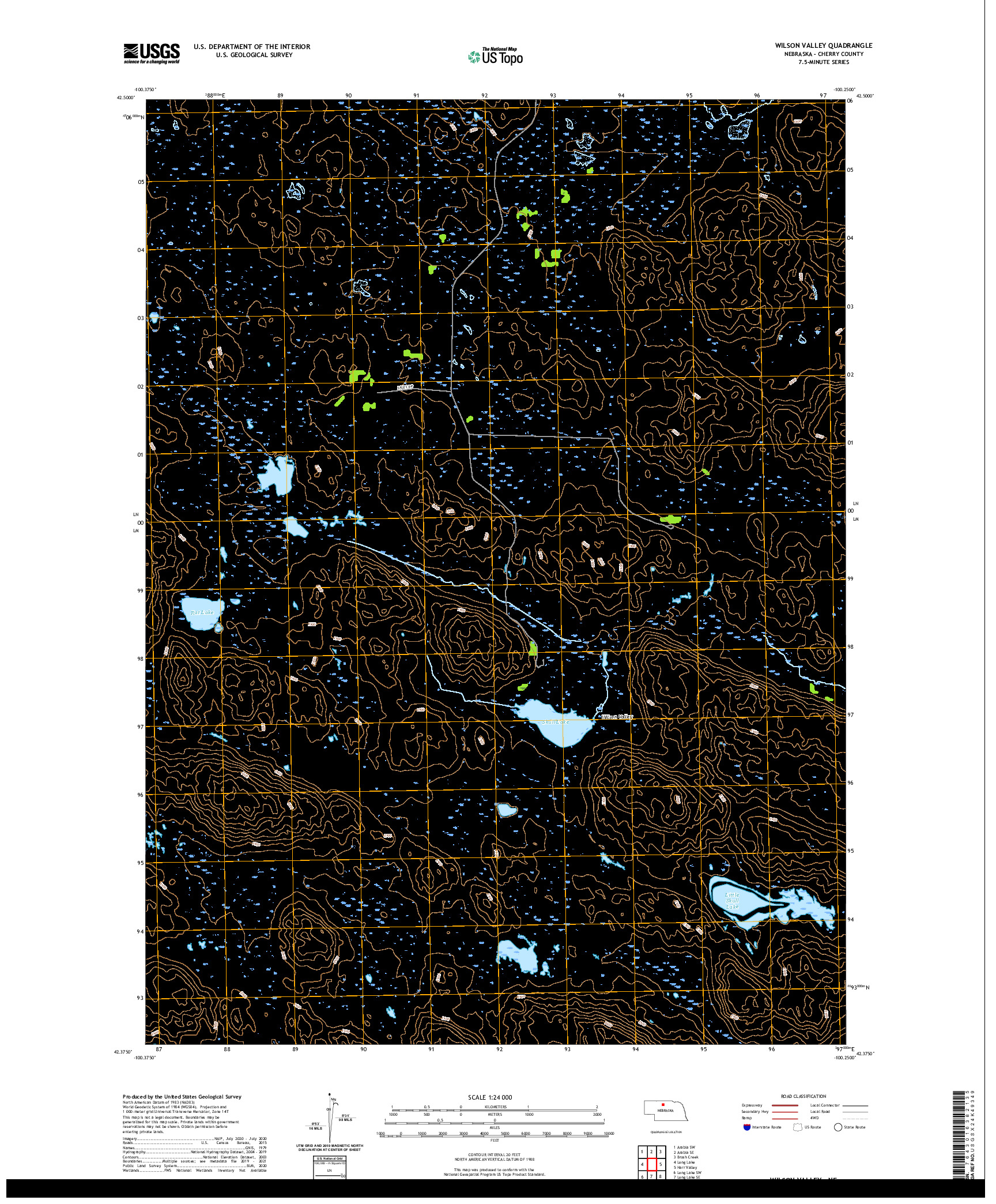 USGS US TOPO 7.5-MINUTE MAP FOR WILSON VALLEY, NE 2021