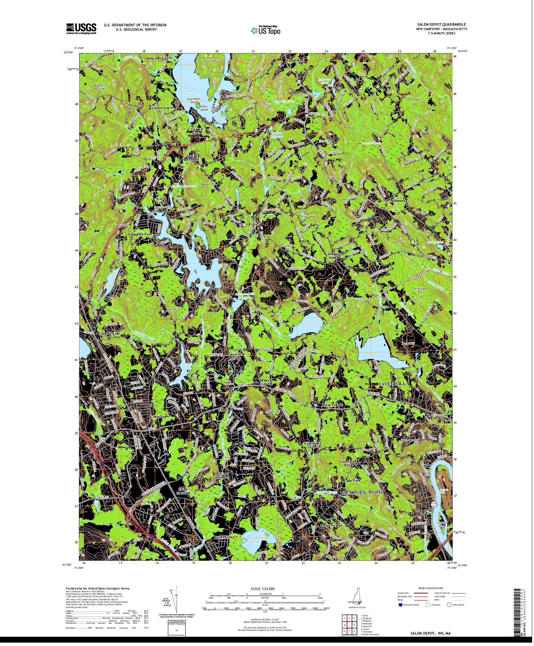 USGS US TOPO 7.5-MINUTE MAP FOR SALEM DEPOT, NH,MA 2021