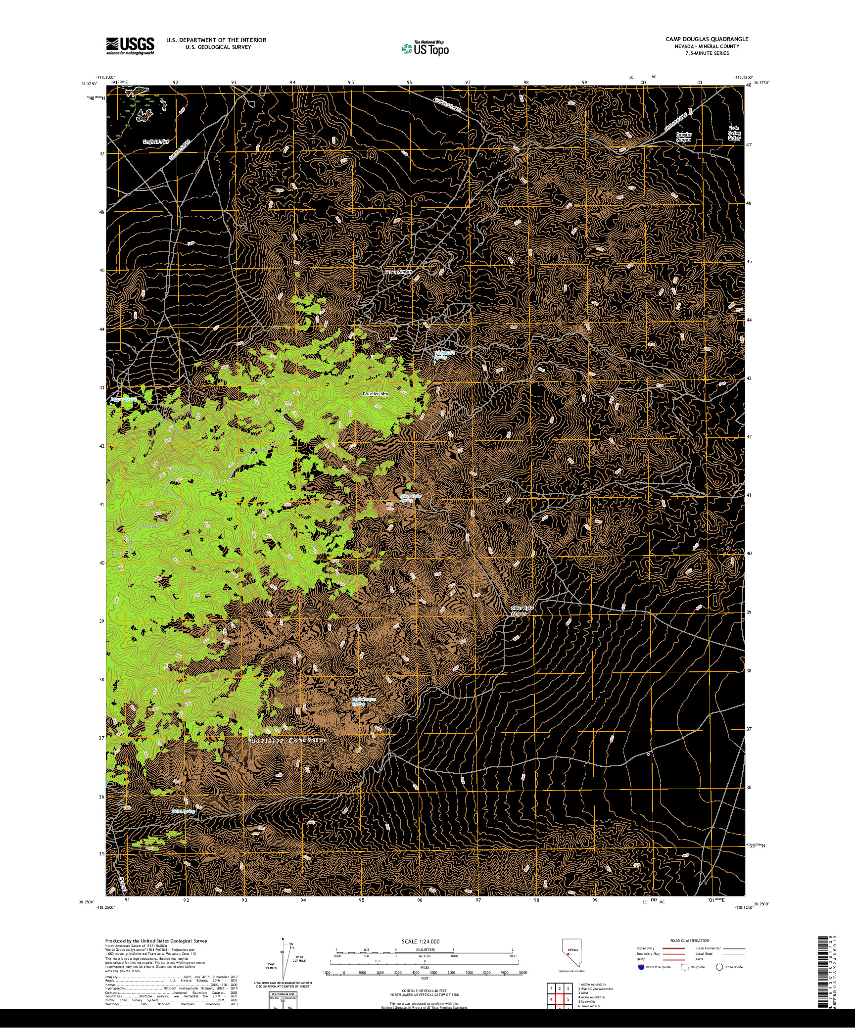 US TOPO 7.5-MINUTE MAP FOR CAMP DOUGLAS, NV