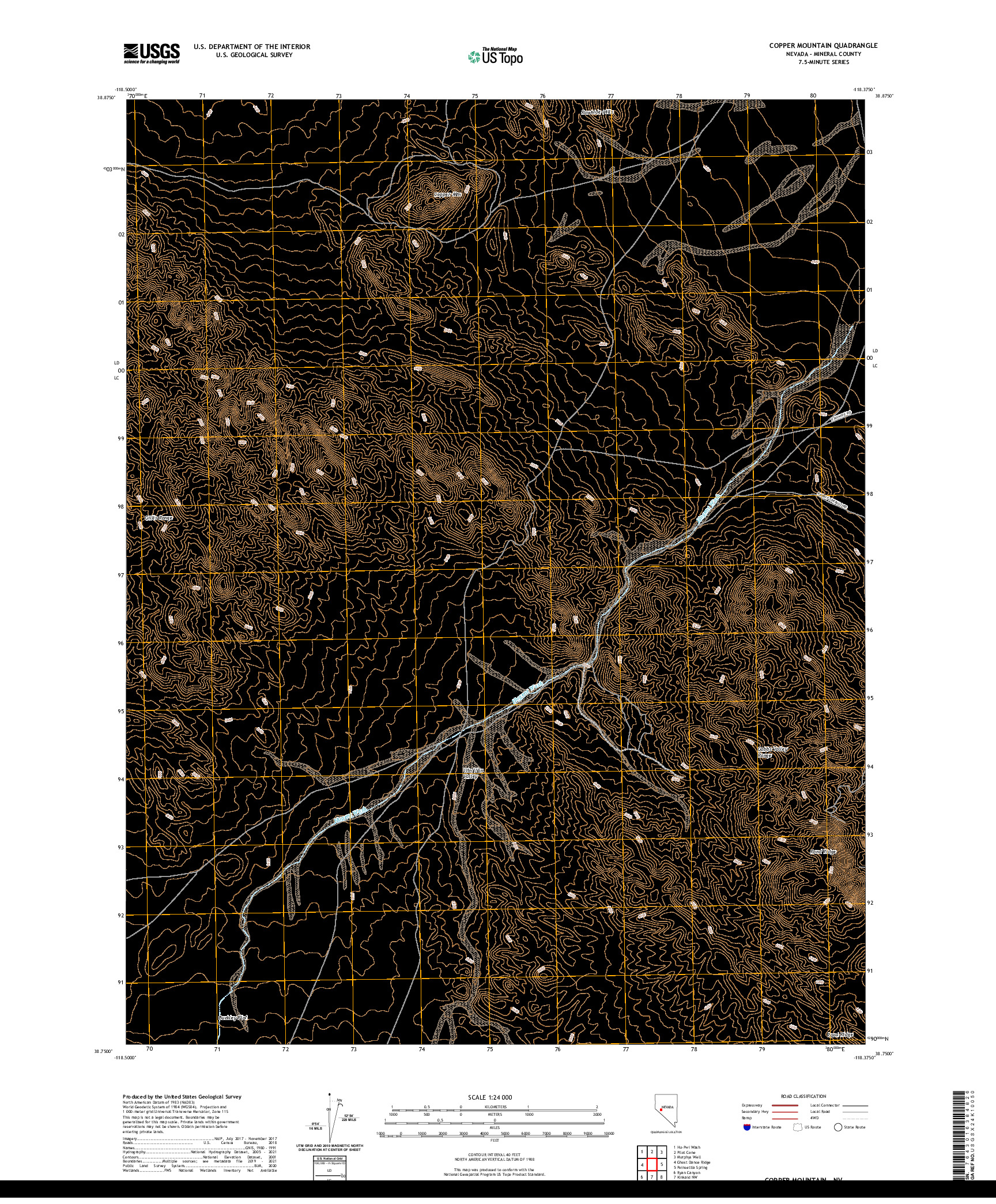 US TOPO 7.5-MINUTE MAP FOR COPPER MOUNTAIN, NV