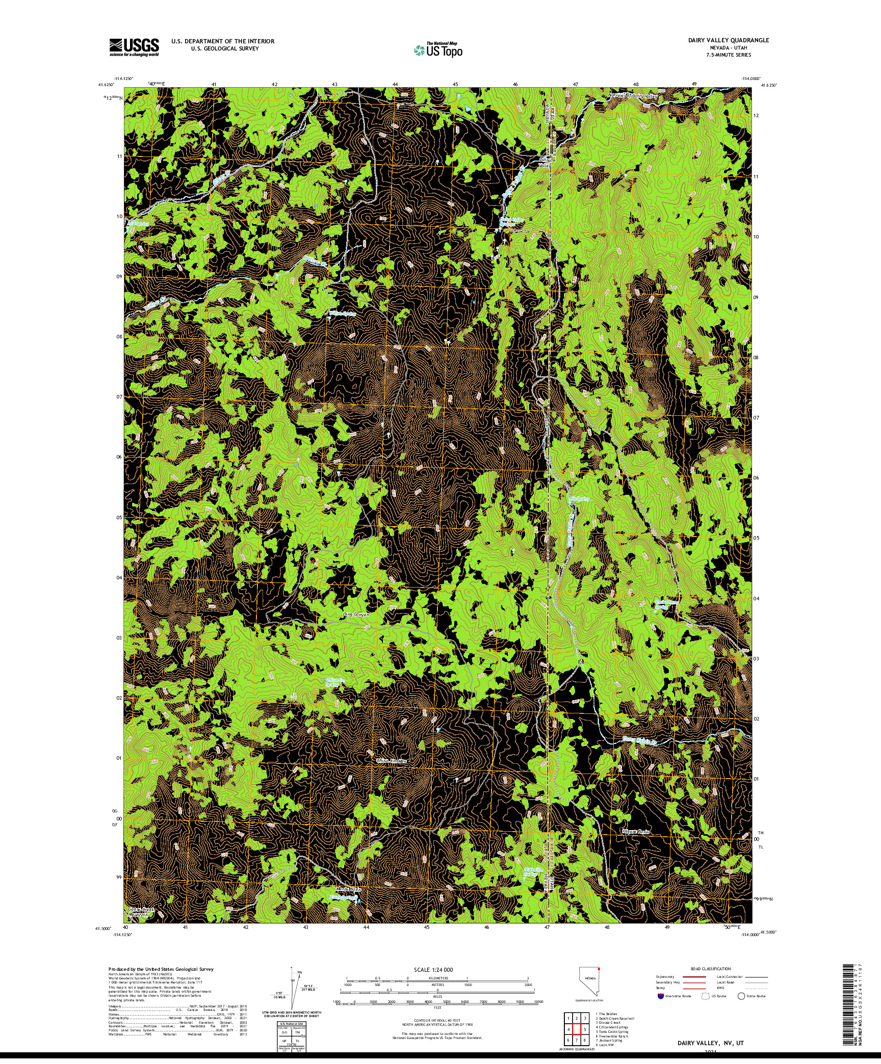 US TOPO 7.5-MINUTE MAP FOR DAIRY VALLEY, NV,UT