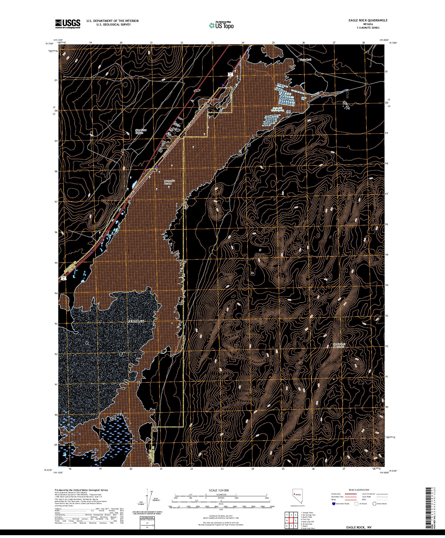 US TOPO 7.5-MINUTE MAP FOR EAGLE ROCK, NV