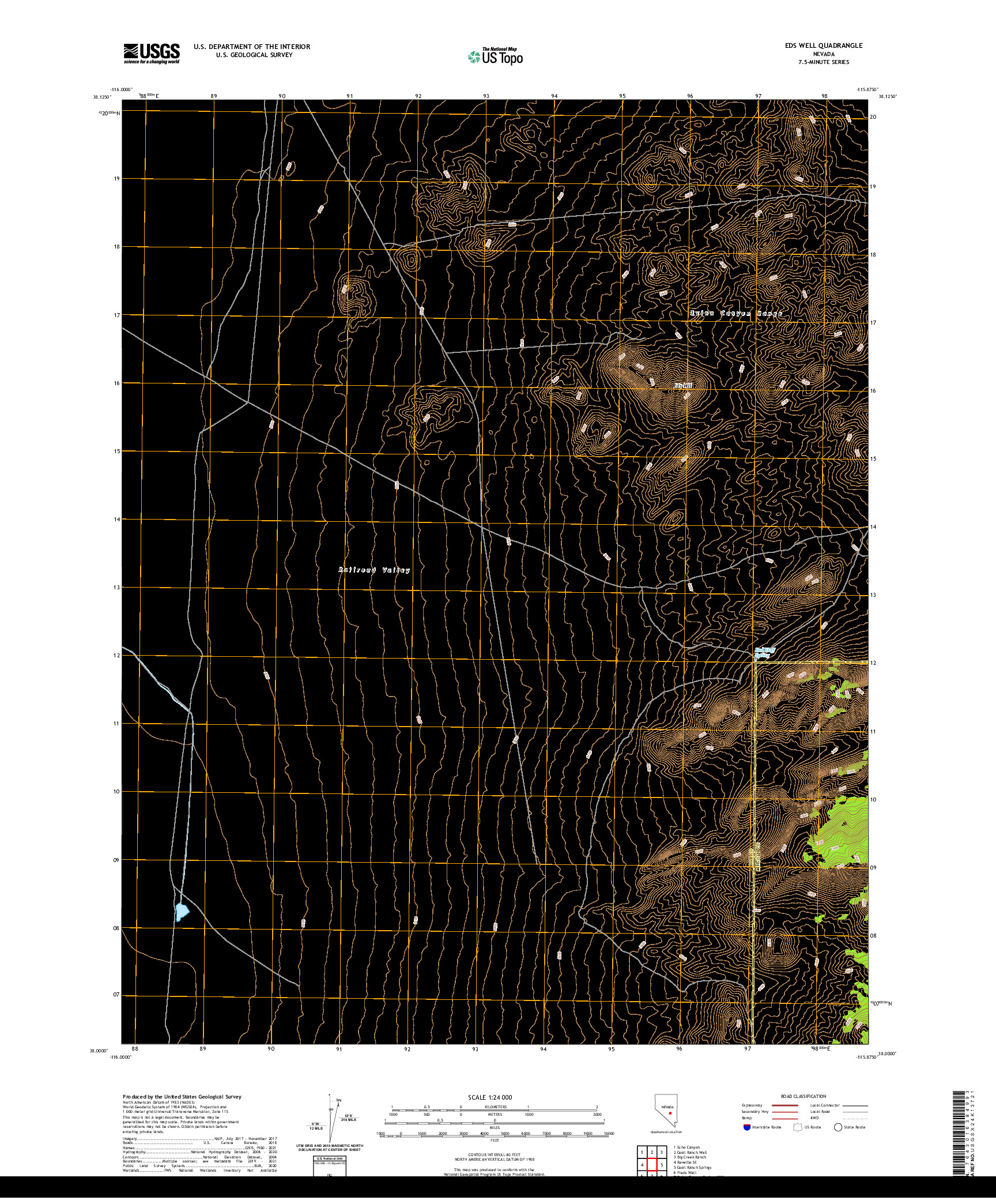 US TOPO 7.5-MINUTE MAP FOR EDS WELL, NV