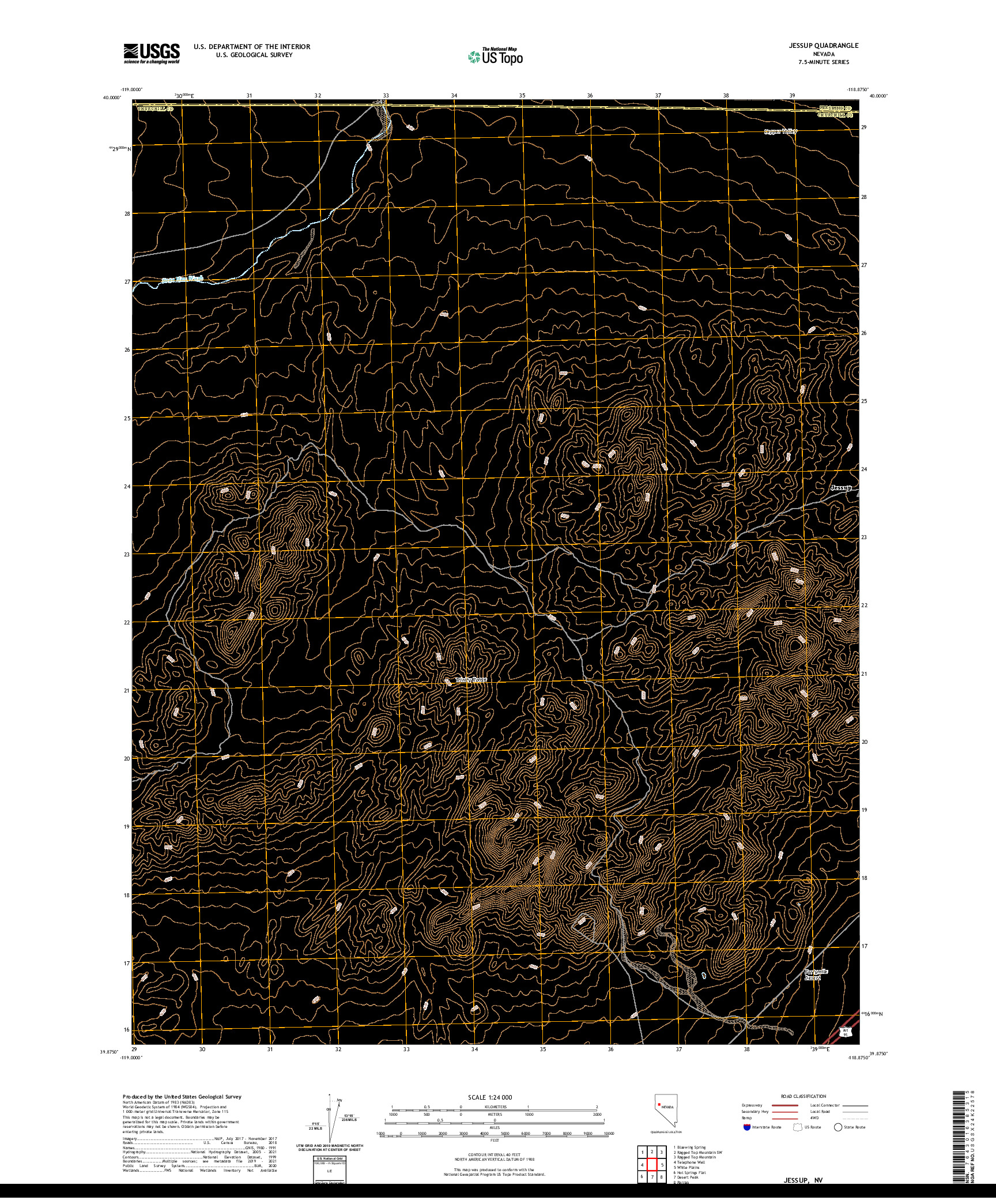 US TOPO 7.5-MINUTE MAP FOR JESSUP, NV