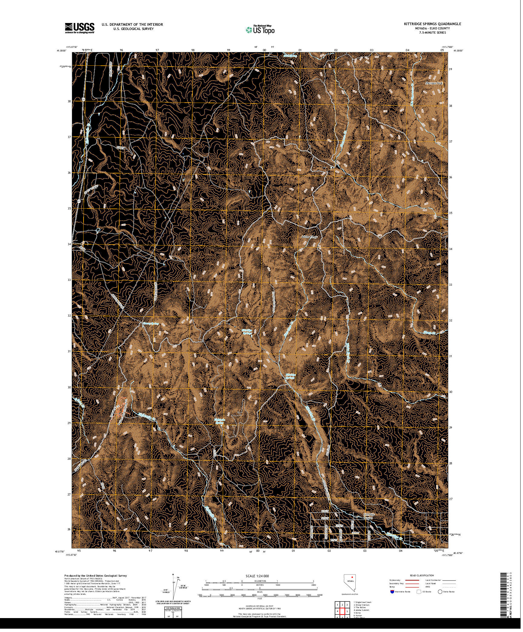 US TOPO 7.5-MINUTE MAP FOR KITTRIDGE SPRINGS, NV