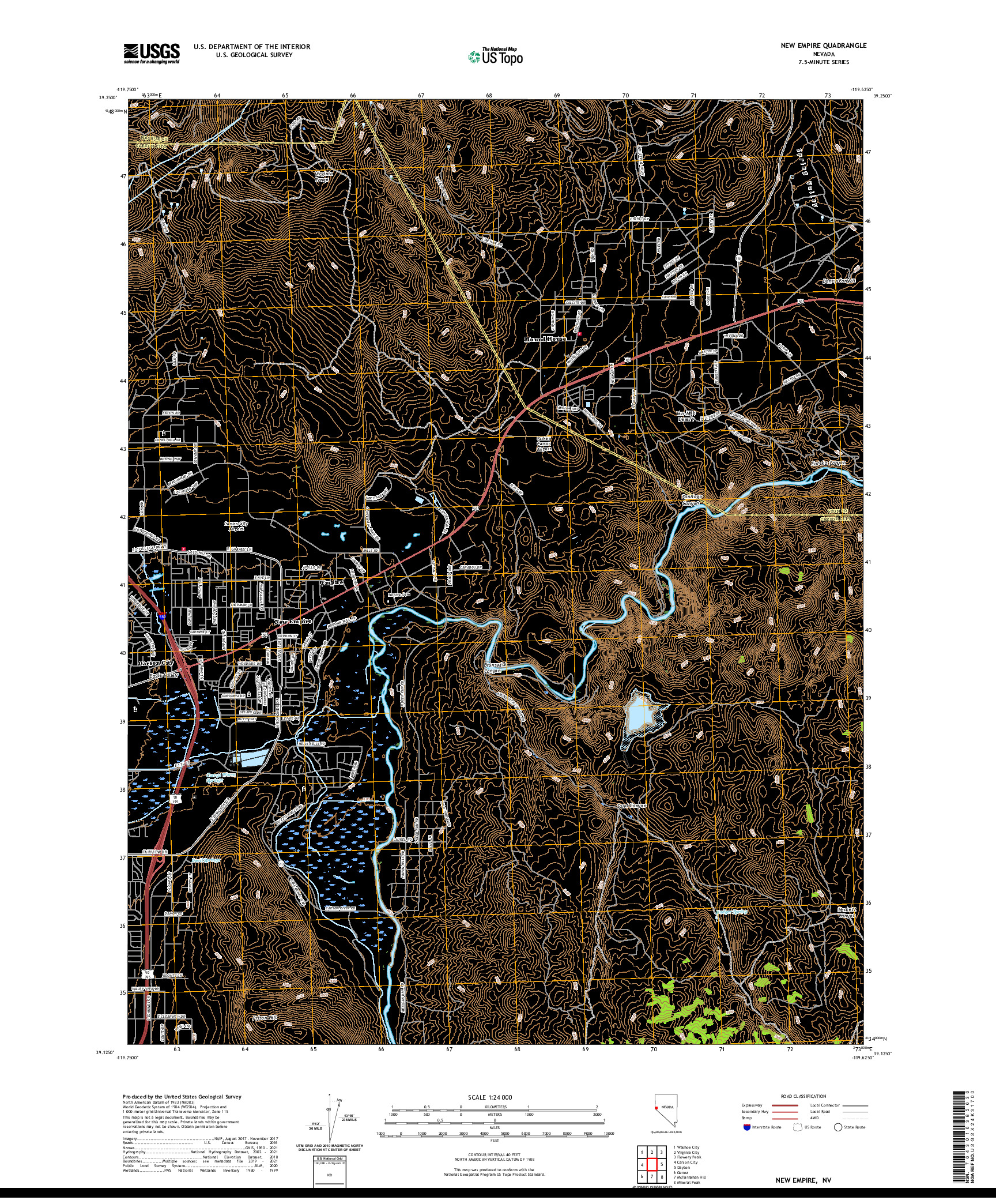 US TOPO 7.5-MINUTE MAP FOR NEW EMPIRE, NV