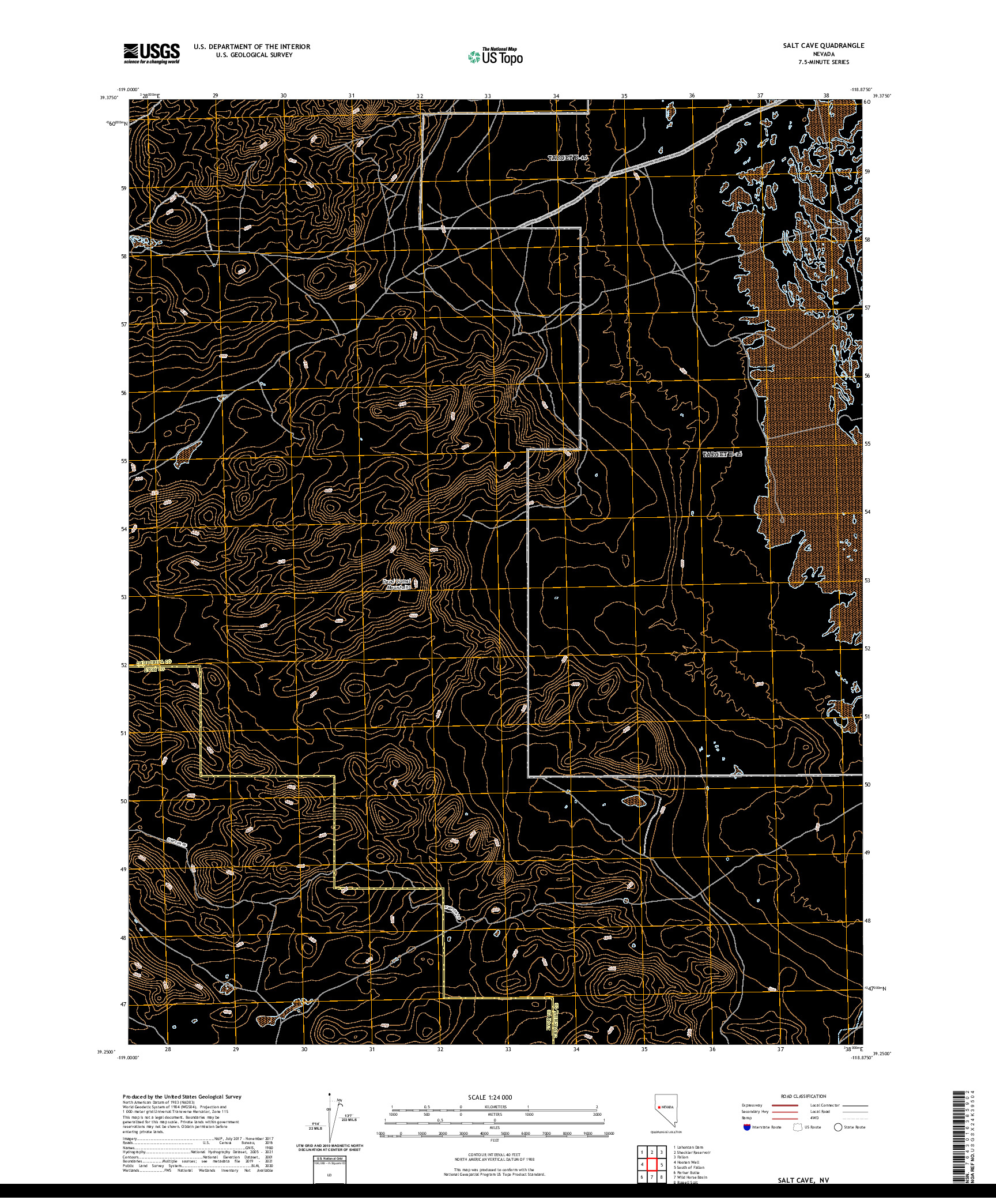 US TOPO 7.5-MINUTE MAP FOR SALT CAVE, NV