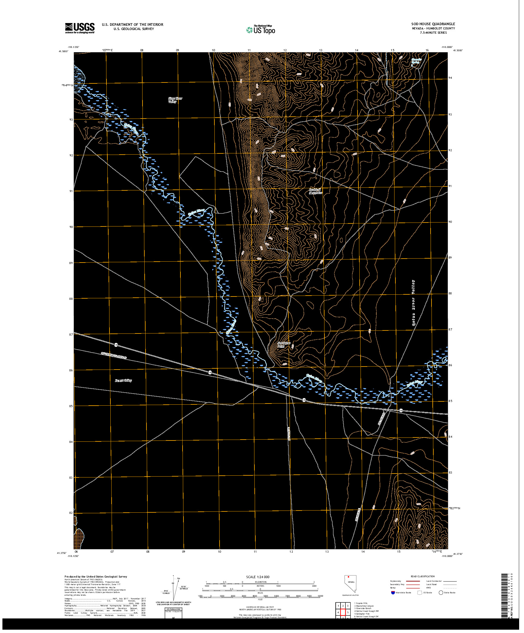 US TOPO 7.5-MINUTE MAP FOR SOD HOUSE, NV