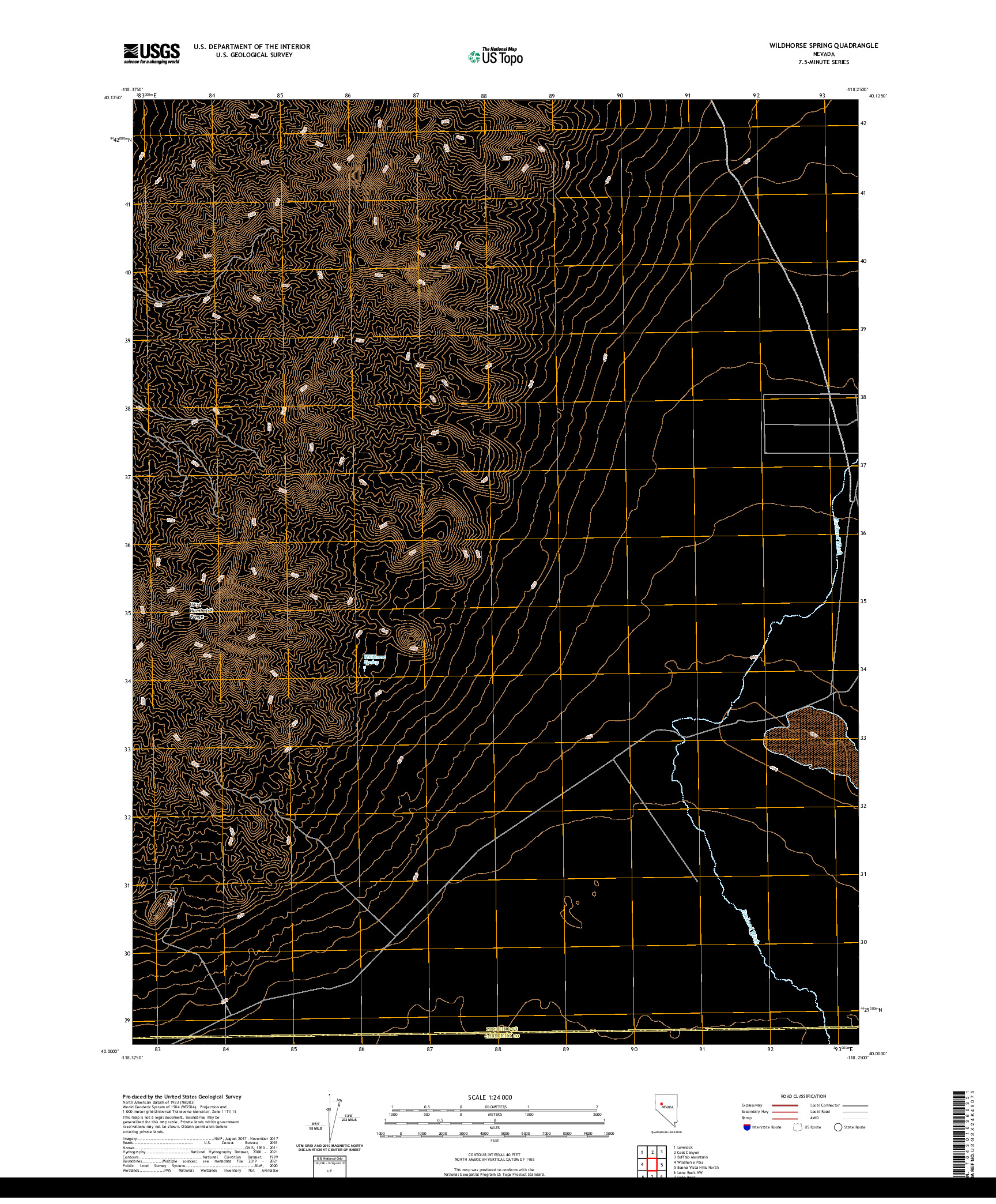 US TOPO 7.5-MINUTE MAP FOR WILDHORSE SPRING, NV